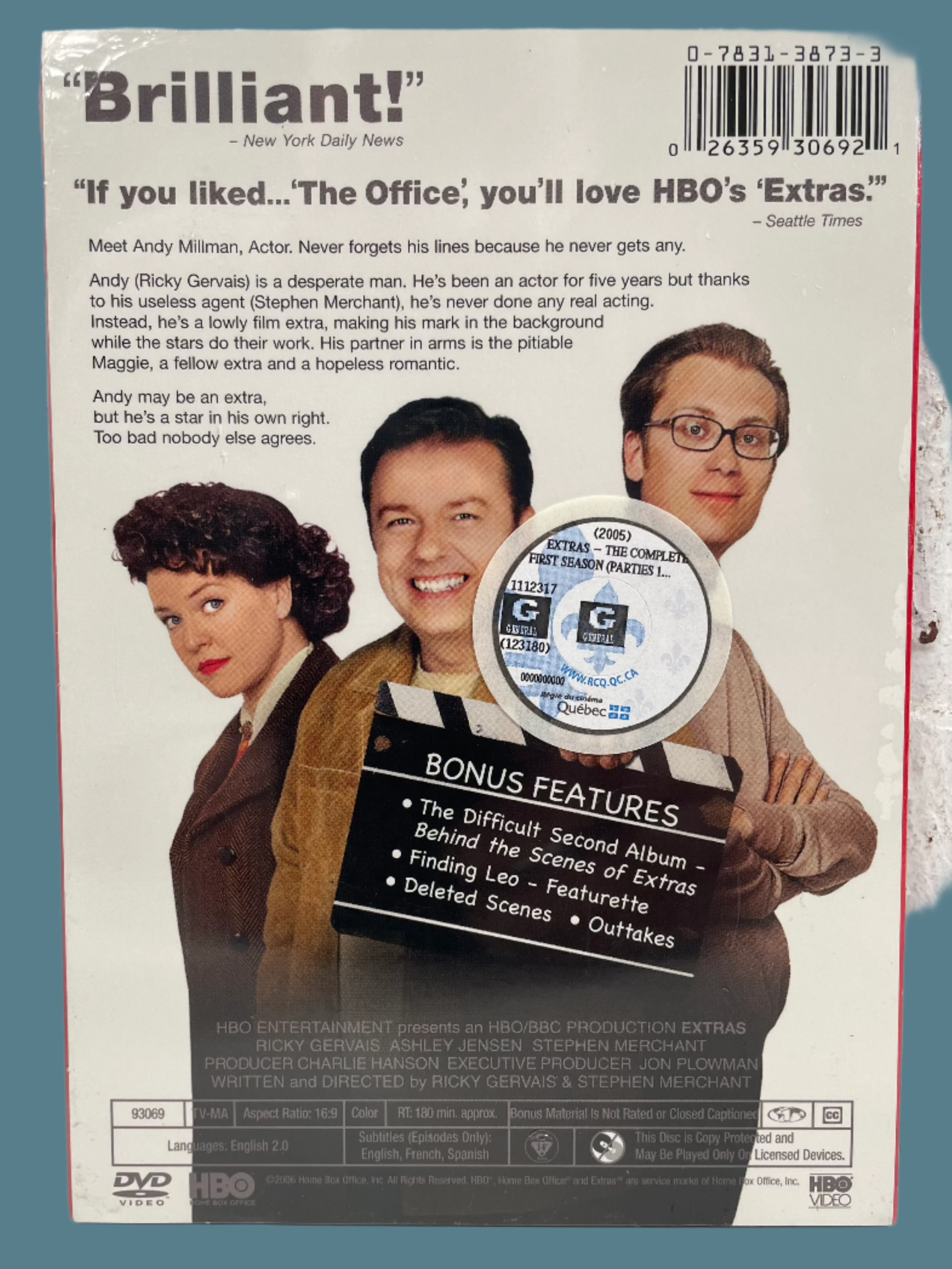 Bonus : L'intégrale de la première saison (DVD, 2006) – Scellé | Ricky Gervais | HBO/BBC