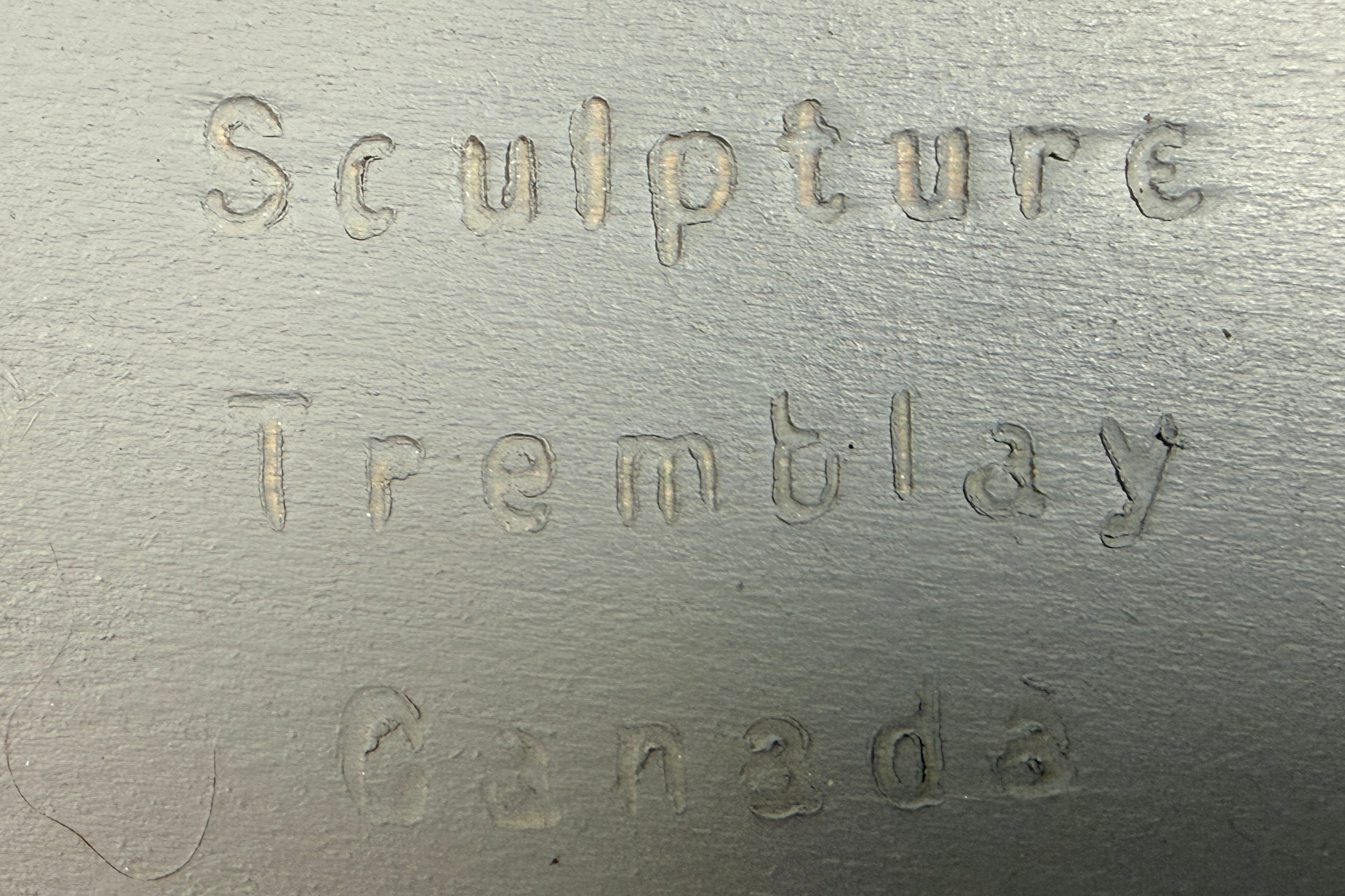 Sculpture de leurre d'oie du Canada vintage, J. Tremblay, Canada.