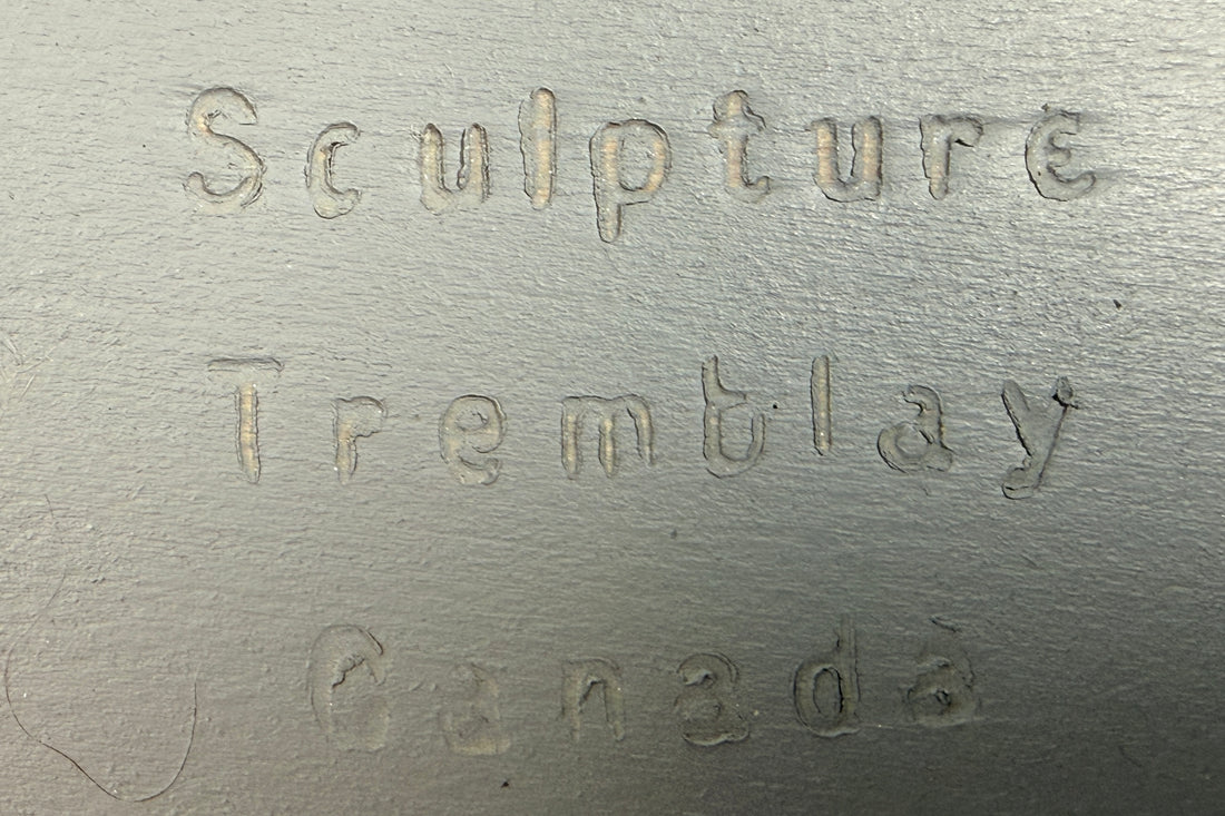 Sculpture de leurre d'oie du Canada vintage, J. Tremblay, Canada.