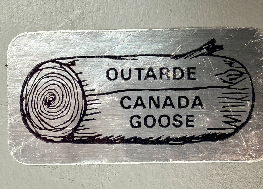 Sculpture de leurre d'oie du Canada vintage, J. Tremblay, Canada.