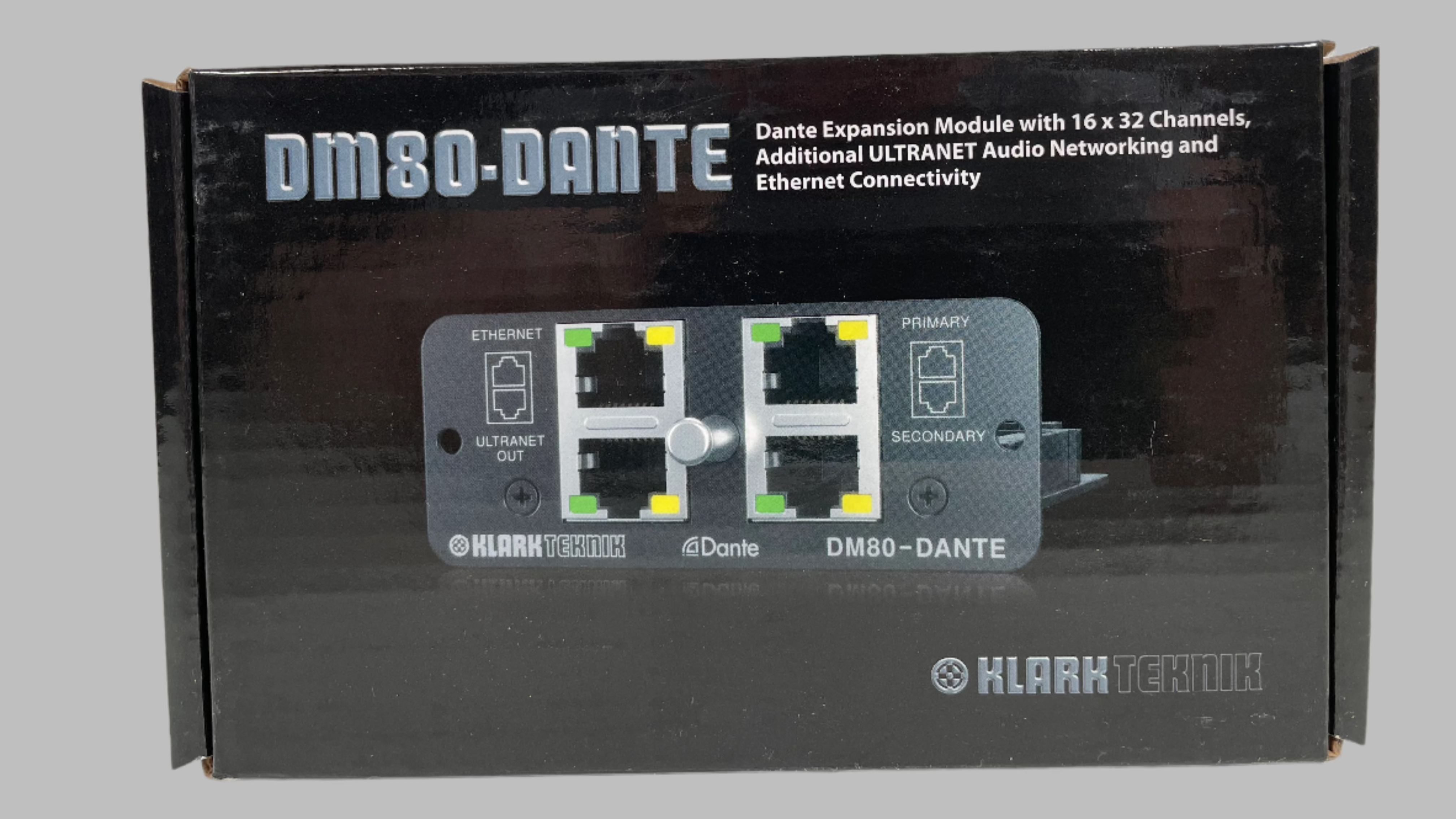 Klark Teknik DM80-DANTE Expansion Module – 16x32 Channel Dante Audio Interface for DM Series
