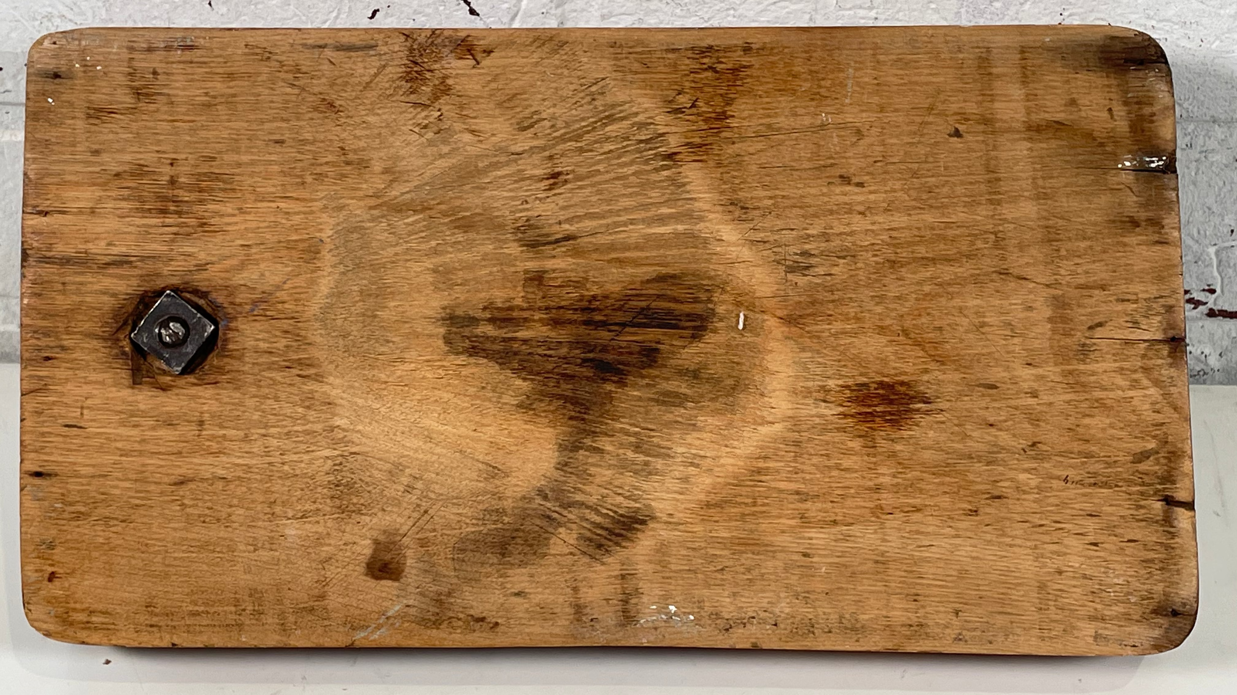 Antique Tabletop Cigar & Plug Tobacco Cutter with Wooden Base – Early 20th Century