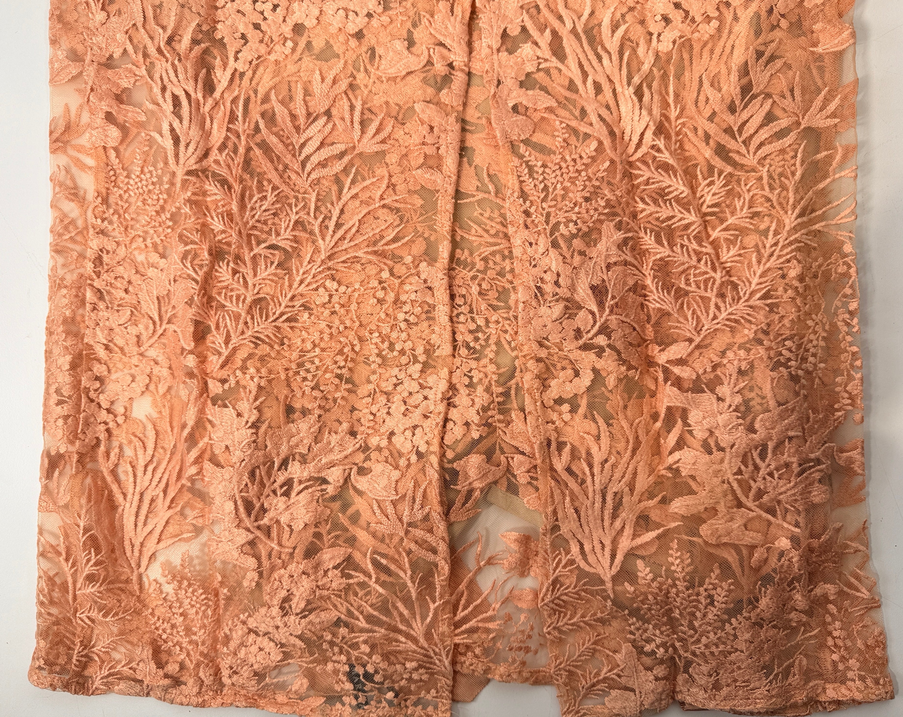 Marciano Los Angeles, Robe Kailey, Robe en dentelle et maille rose corail, Taille 8. Neuve avec étiquettes