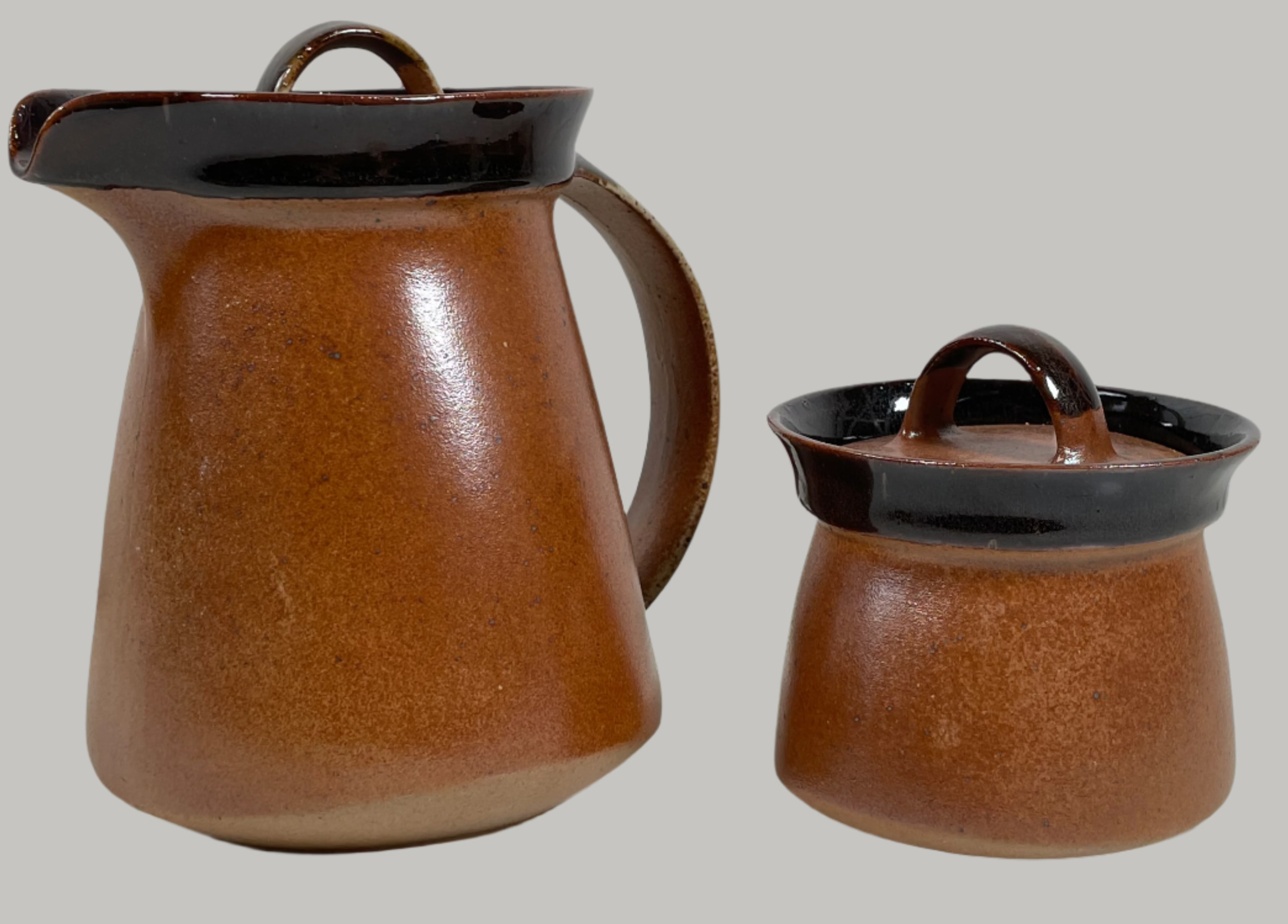 Service à café vintage en grès SIAL, 5 pièces, années 1970 – Fabriqué au Canada