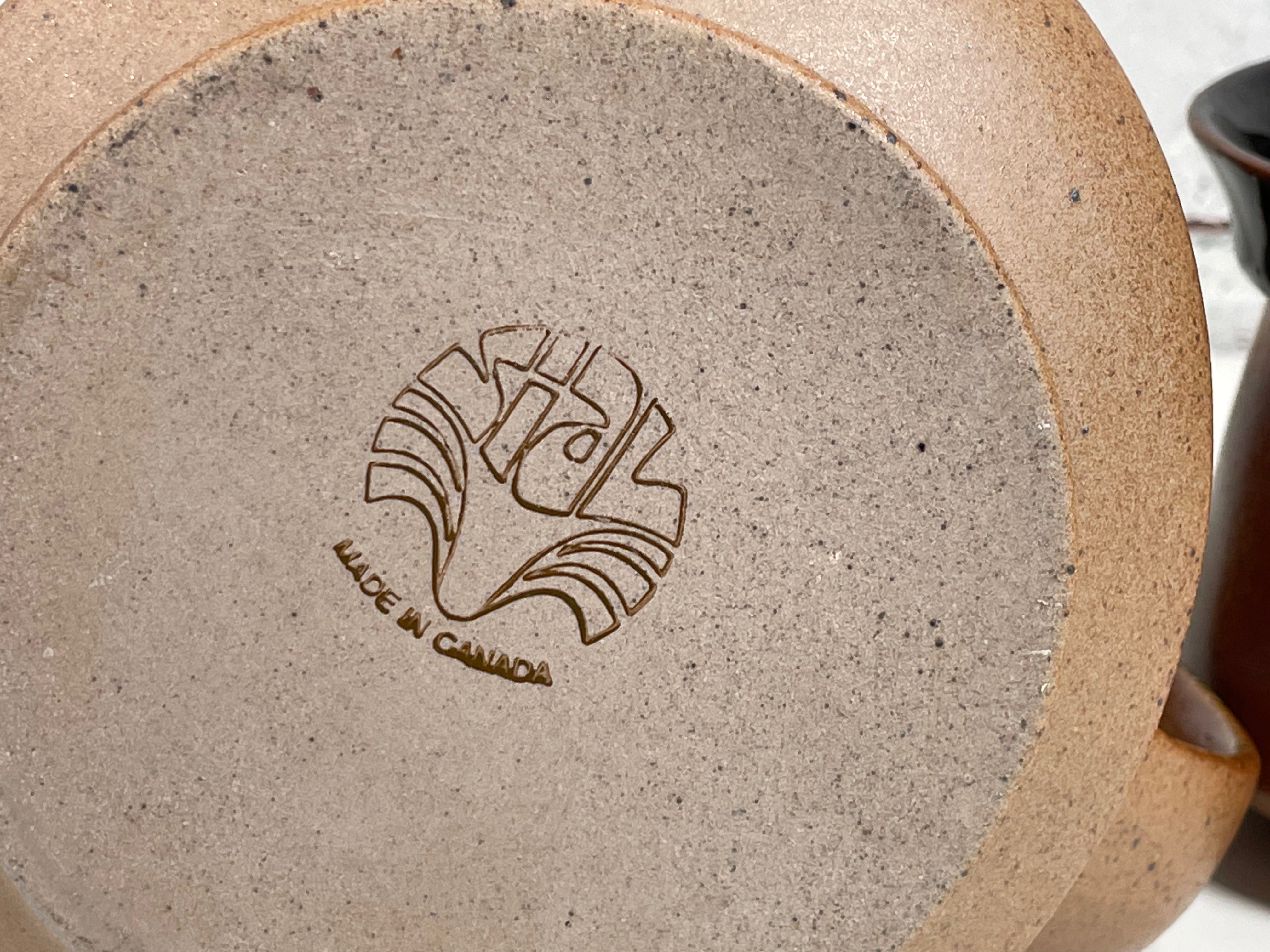 Service à café vintage en grès SIAL, 5 pièces, années 1970 – Fabriqué au Canada