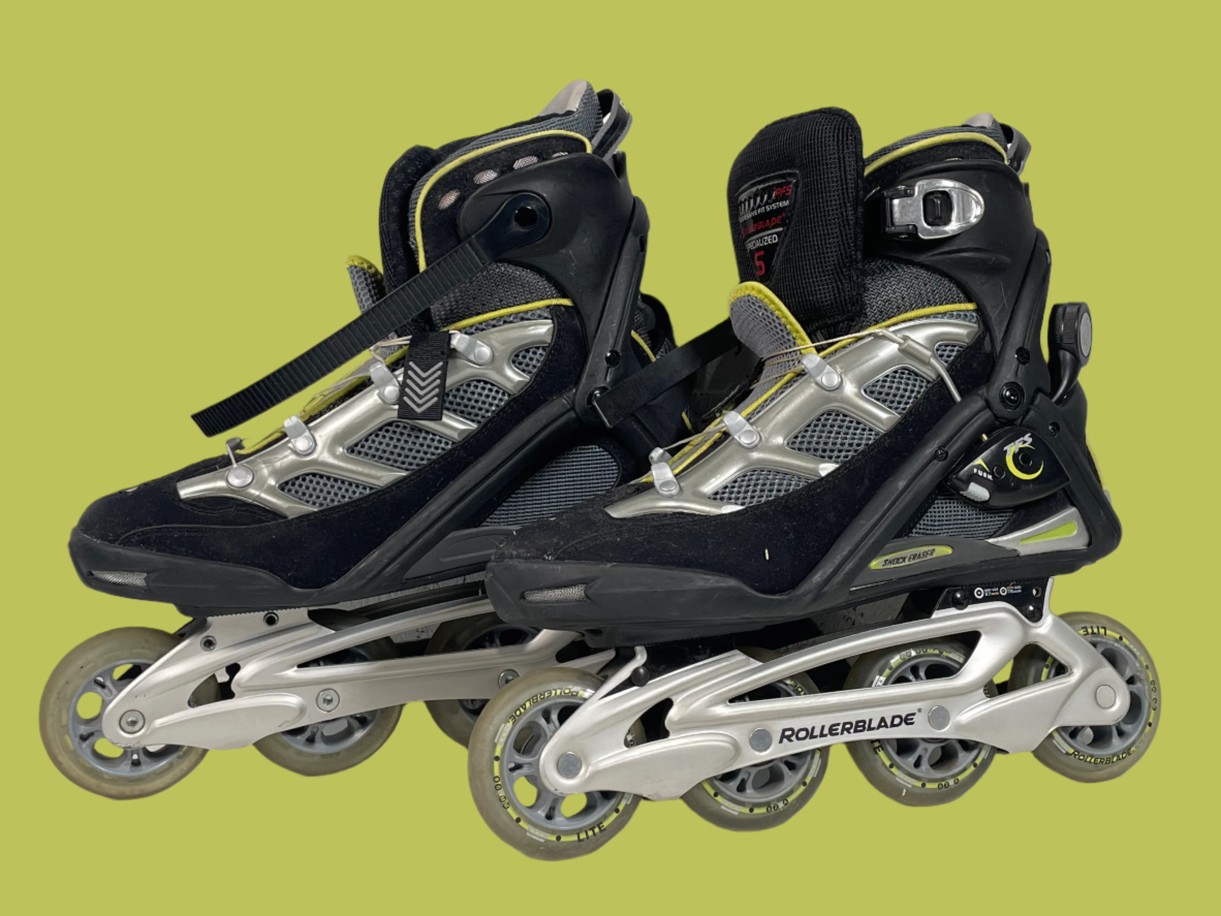 Vintage Rollerblade TRS Alpha Aggressive Inline Skates – ABEC 5 Bearings, Size 9.5 US