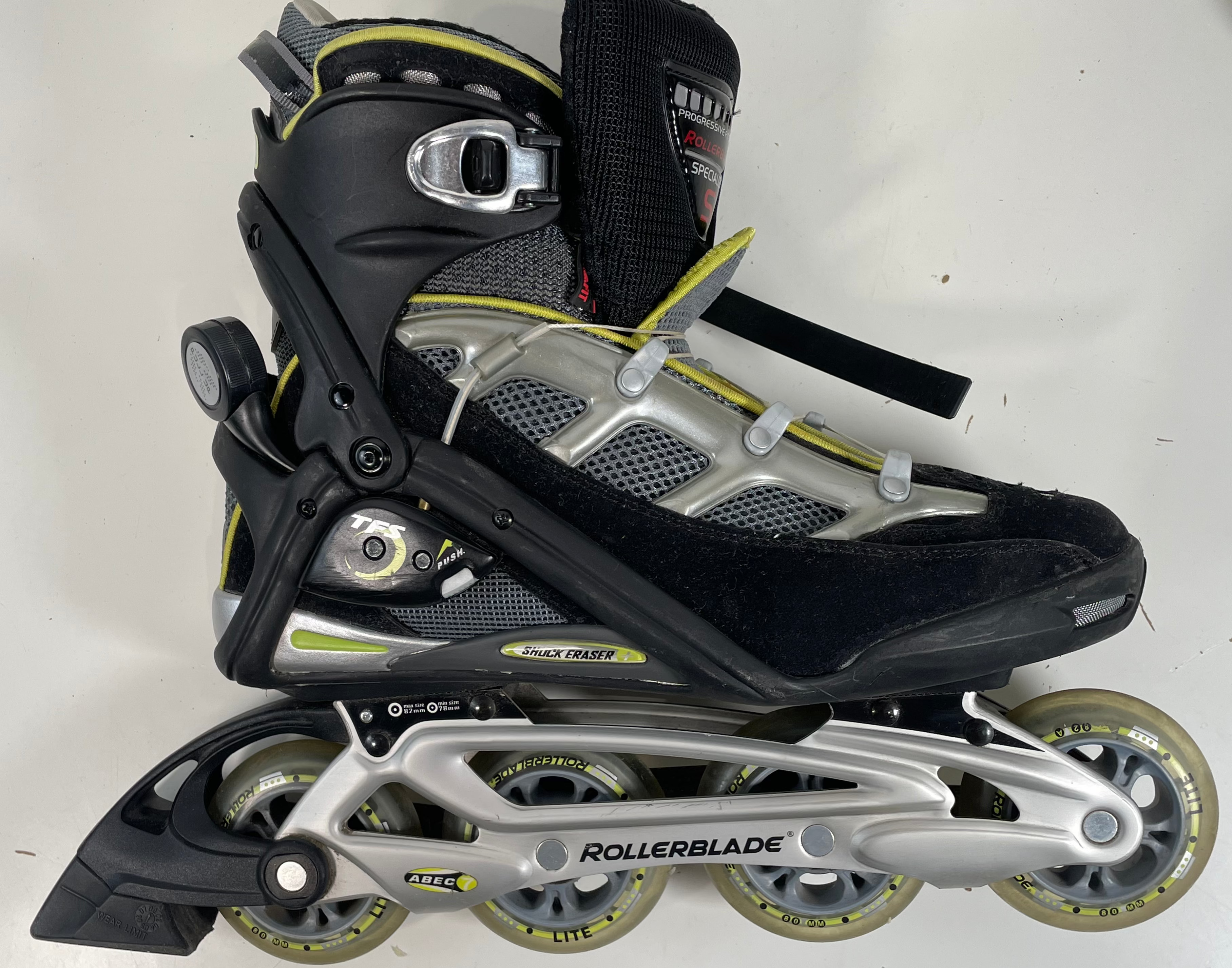 Vintage Rollerblade TRS Alpha Aggressive Inline Skates – ABEC 5 Bearings, Size 9.5 US