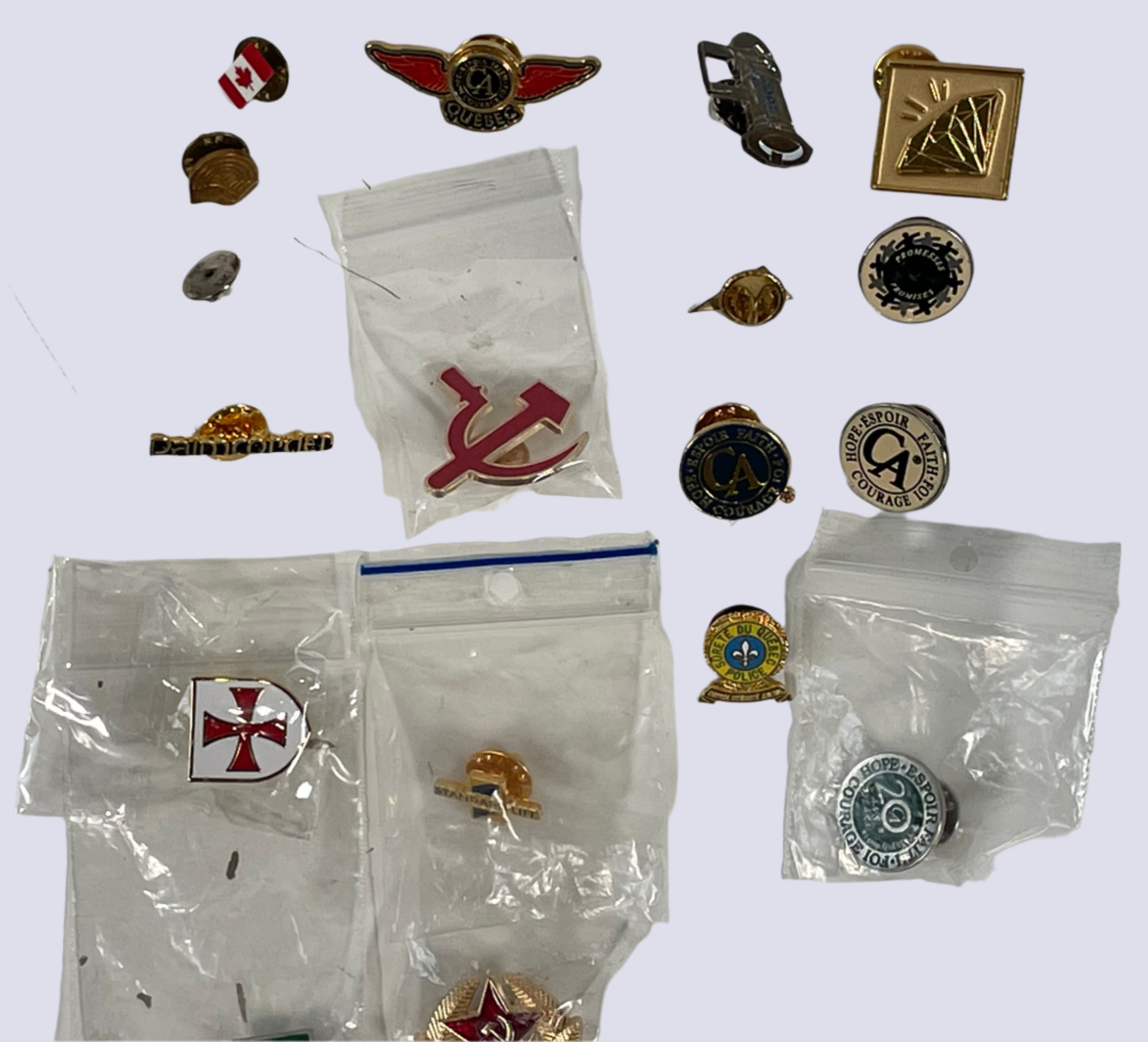 Lot d'épingles de collection assorties – URSS et Canada – Insignes de revers et épingles vintage