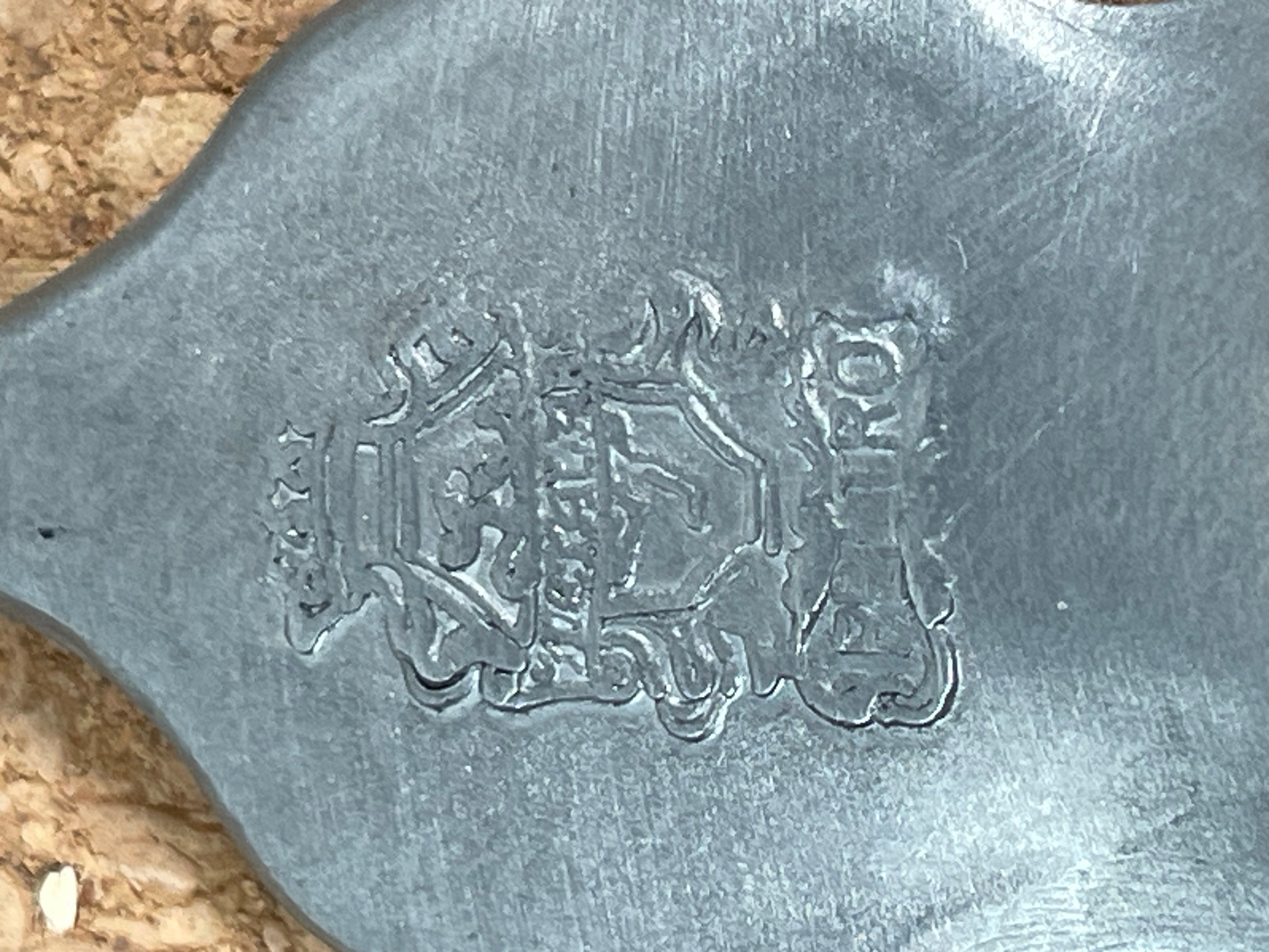 Antique Pewter Invalid Feeder / Pap Boat – Marked Metalars Italy – Vintage Medical Aid