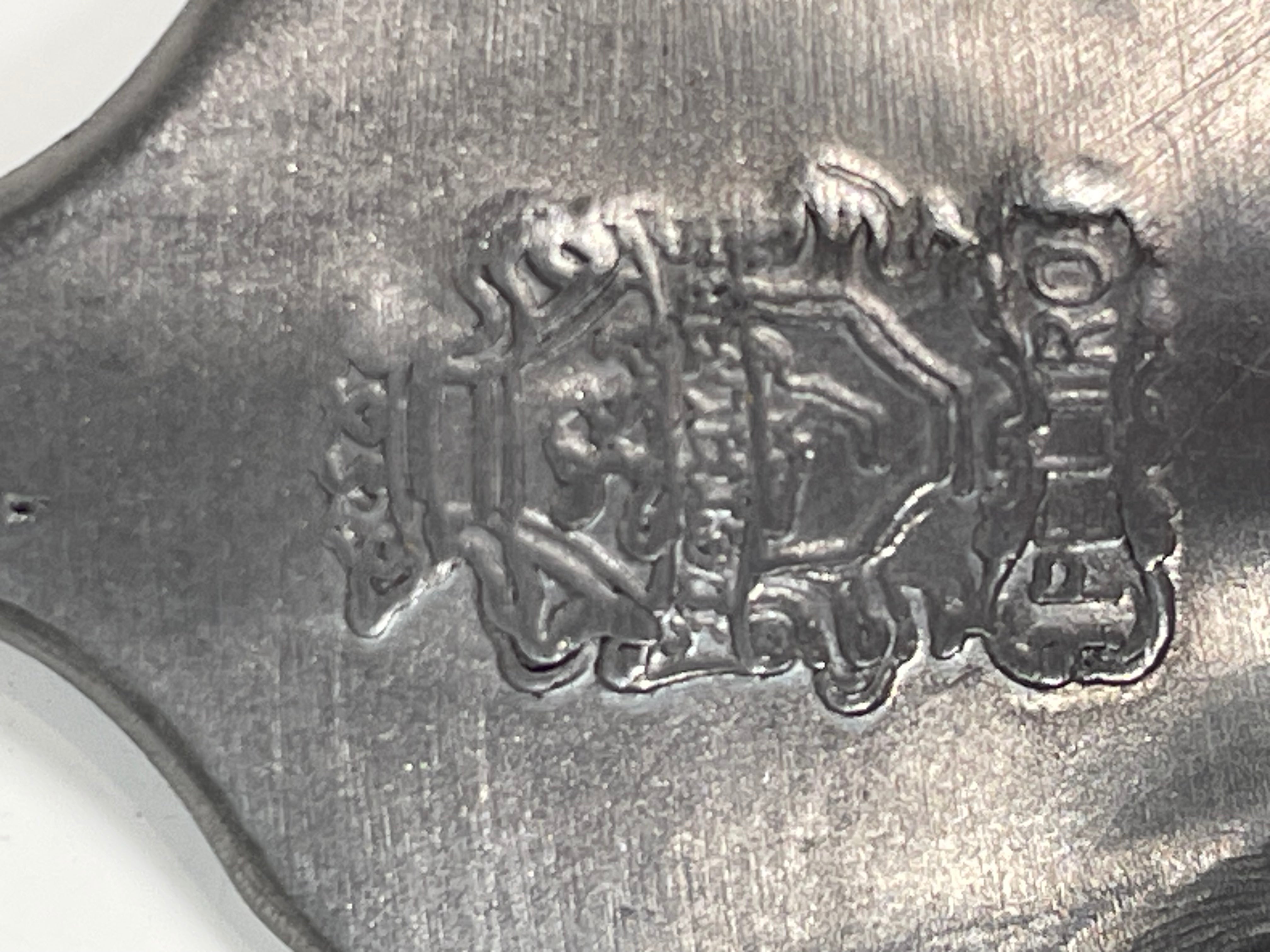 Antique Pewter Invalid Feeder / Pap Boat – Marked Metalars Italy – Vintage Medical Aid