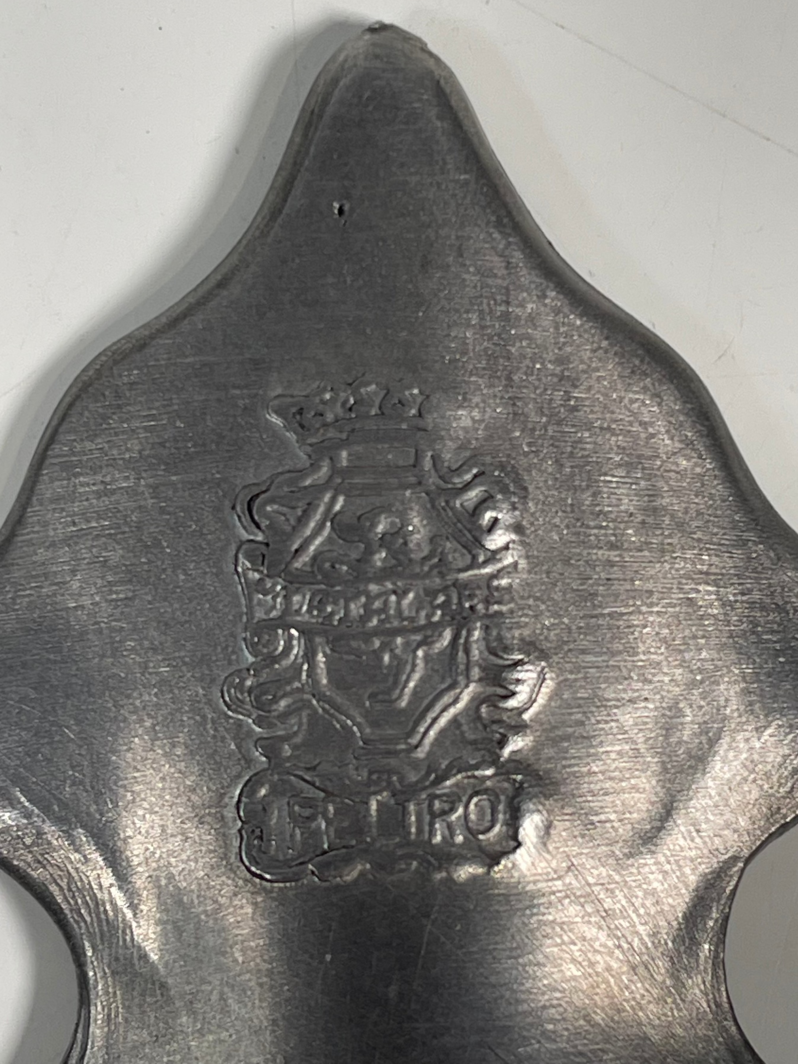 Antique Pewter Invalid Feeder / Pap Boat – Marked Metalars Italy – Vintage Medical Aid