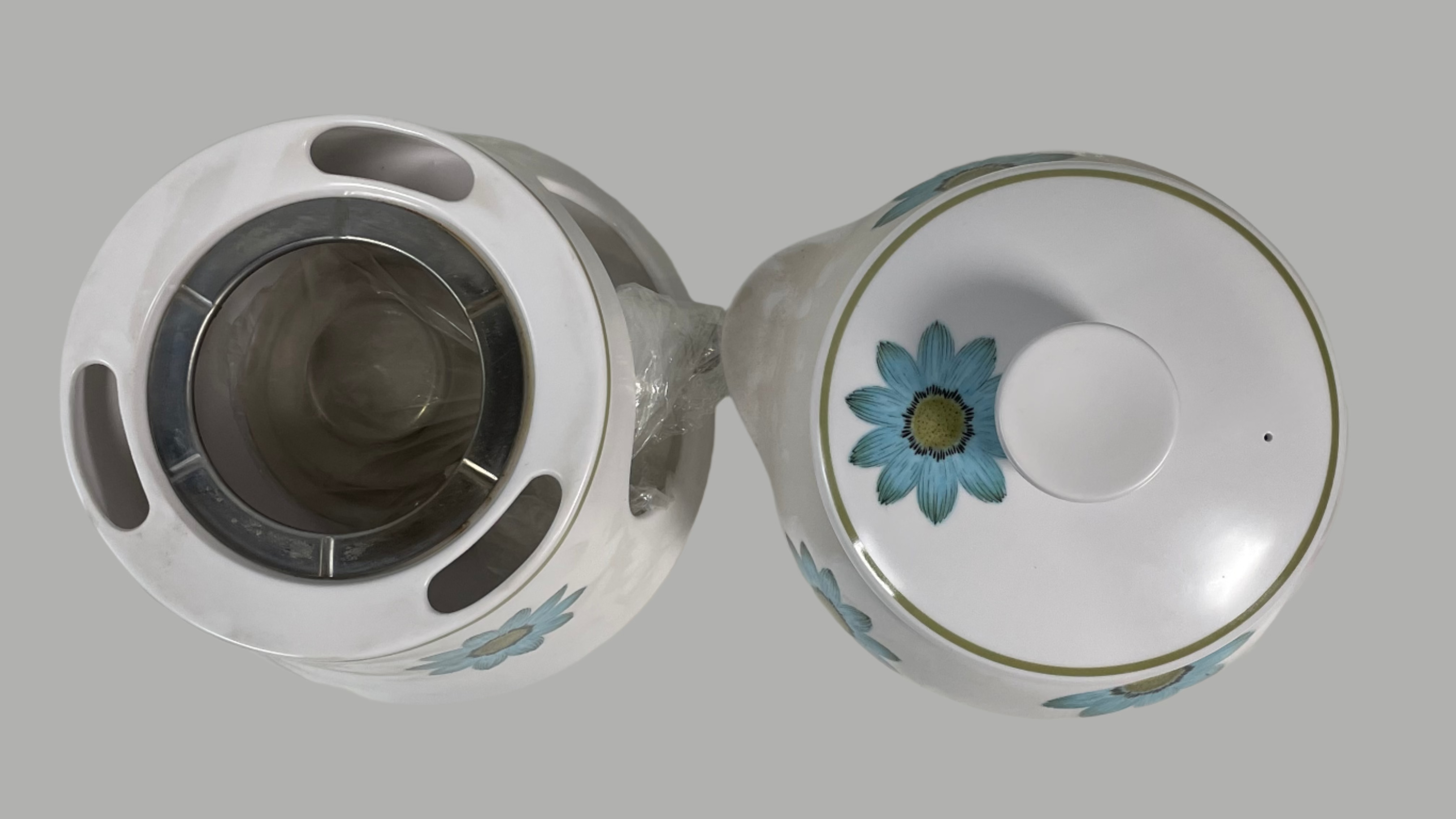 Vintage Noritake Progression Daisy Fondue Set – 1969–1980 Era – Excellent Condition.