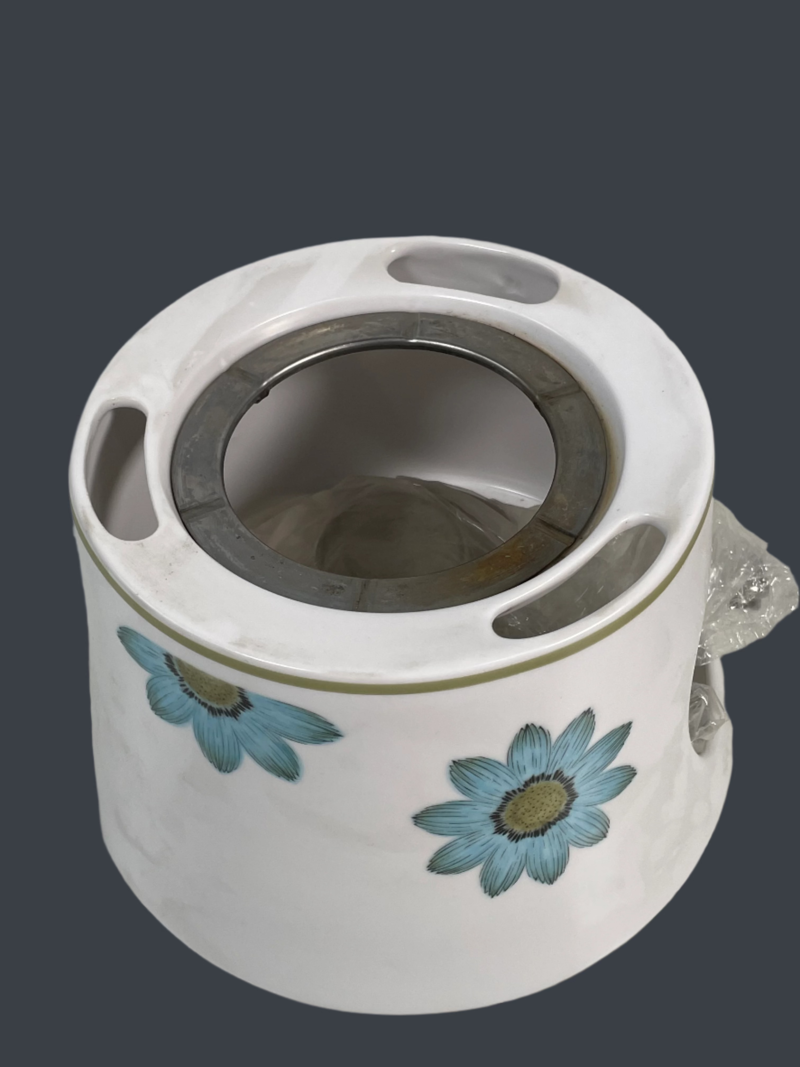 Vintage Noritake Progression Daisy Fondue Set – 1969–1980 Era – Excellent Condition.