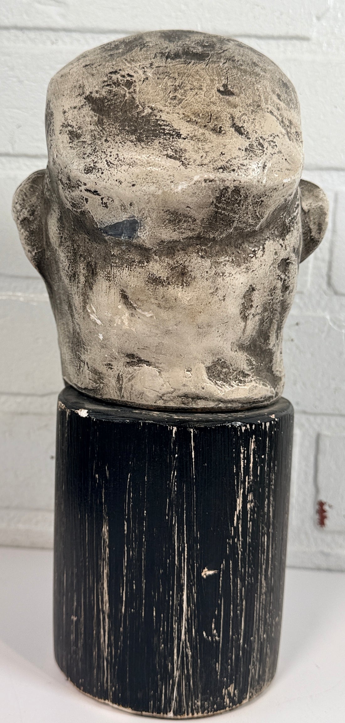 Signed Jack Hanson modernist sculptural bust with brutalist styling and expressive form. Vintage statement art piece for collectors and interior décor.