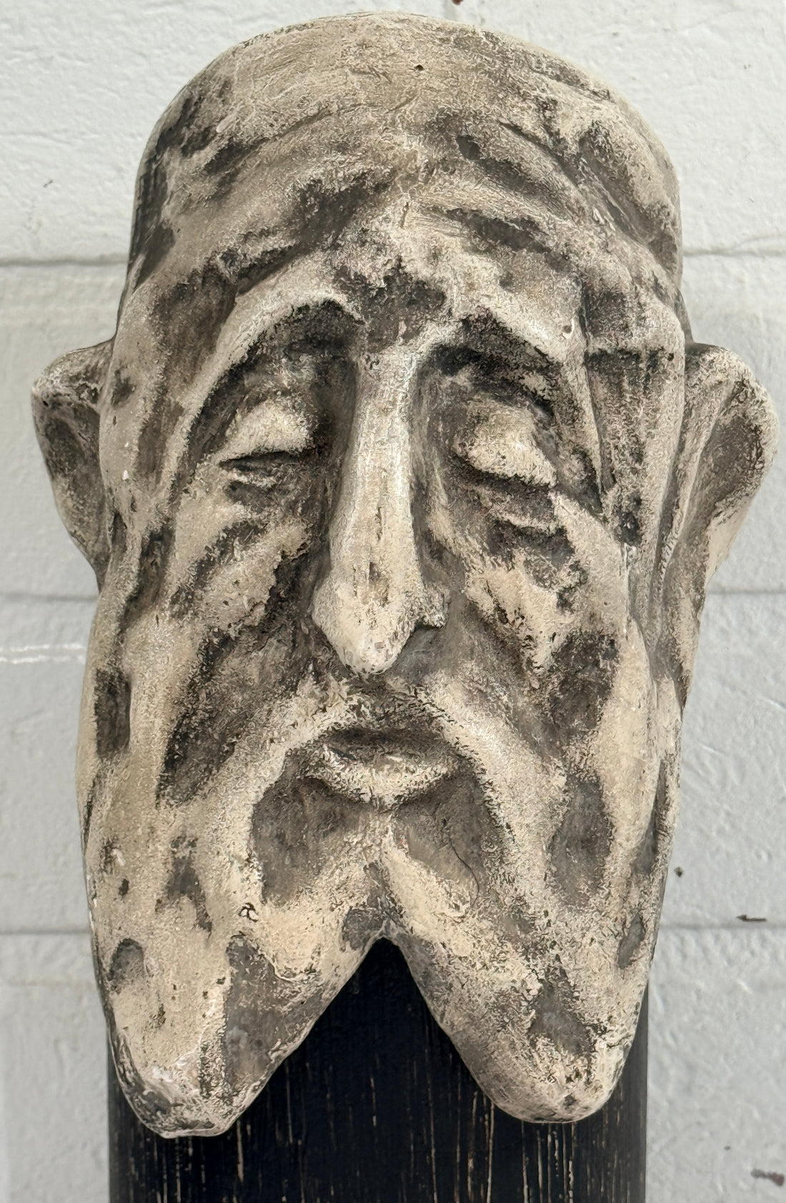 Signed Jack Hanson modernist sculptural bust with brutalist styling and expressive form. Vintage statement art piece for collectors and interior décor.