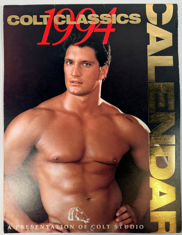 Vintage 1994 Colt Classics calendar by Colt Studio. Complete male physique wall calendar featuring iconic 90s models. Collectible print ephemera.