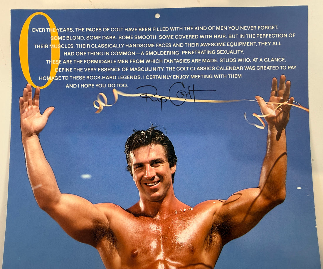 Vintage 1994 Colt Classics calendar by Colt Studio. Complete male physique wall calendar featuring iconic 90s models. Collectible print ephemera.