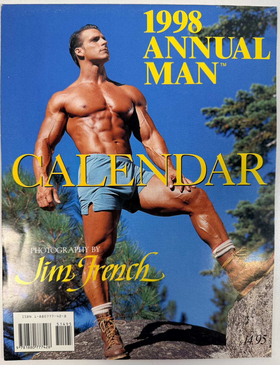 Vintage 1998 Annual Man calendar by Jim French. Collectible physique photography with Colt Studio style imagery. Complete and in good condition.