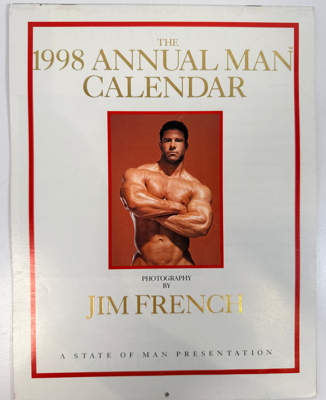 Vintage 1998 Annual Man calendar by Jim French. Collectible physique photography with Colt Studio style imagery. Complete and in good condition.