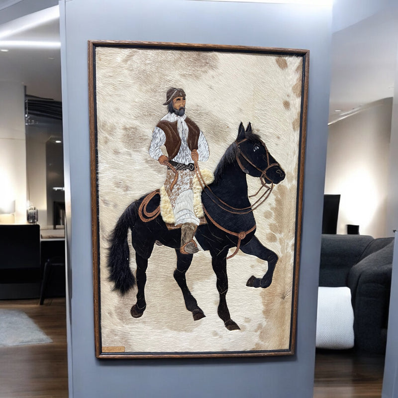 Stunning large Argentinian Mixed Media Horsehair Artwork