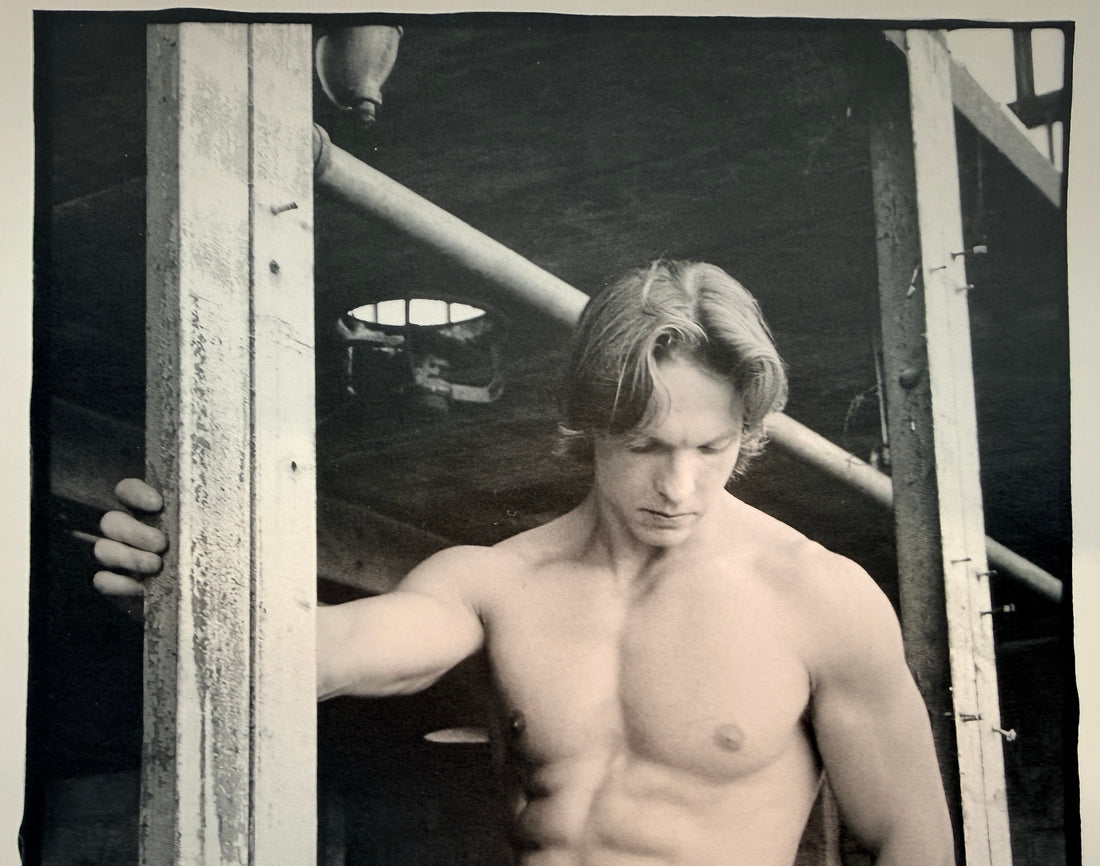 Vintage 1996 male physique calendar by David Sprigle, black and white photography, Phenomenon Factory publication, collectible retro wall calendar.