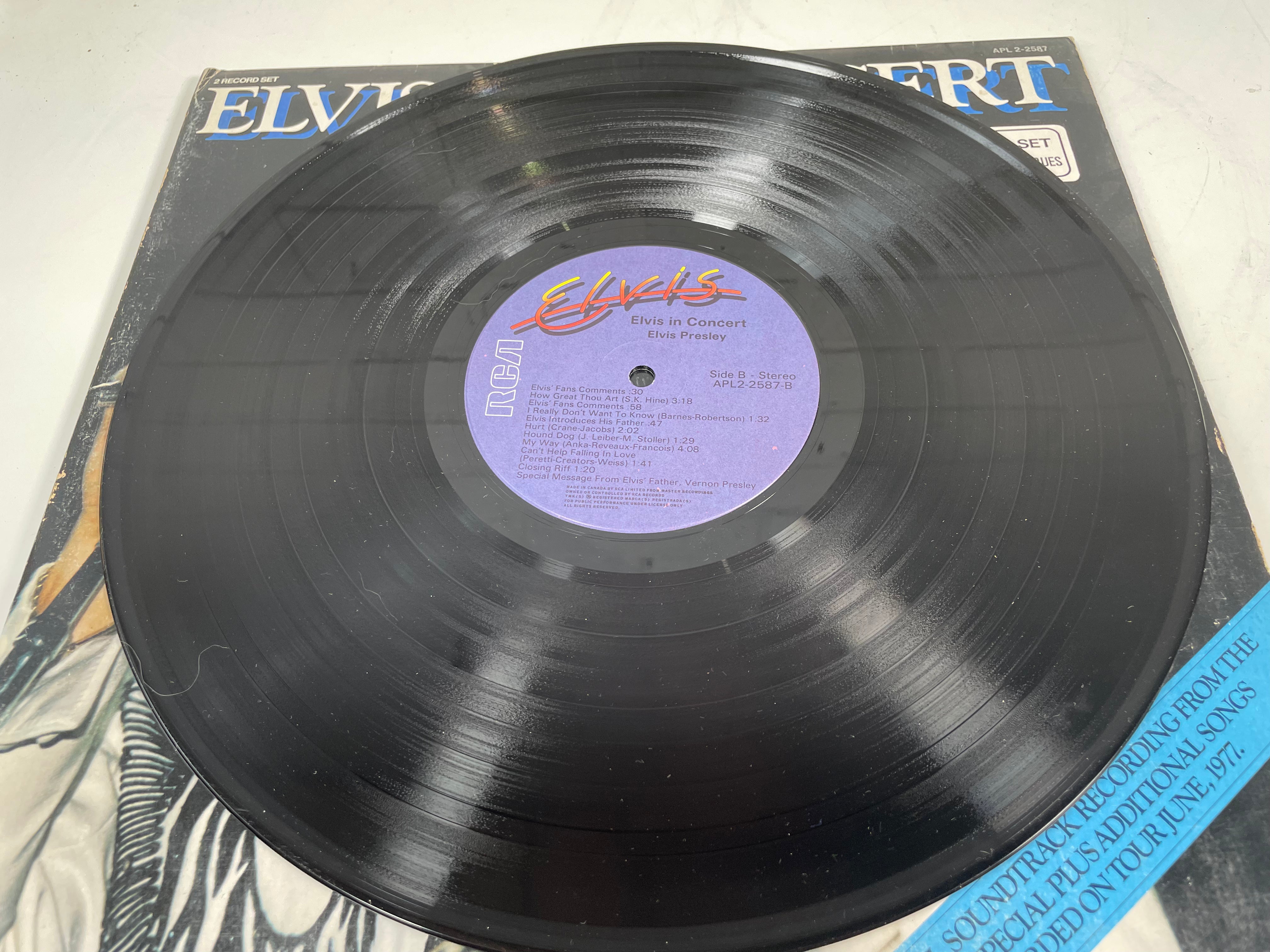 Elvis Presley – Elvis in Concert 2xLP Vinyl – RCA APL2-2587 (1977 Canada)