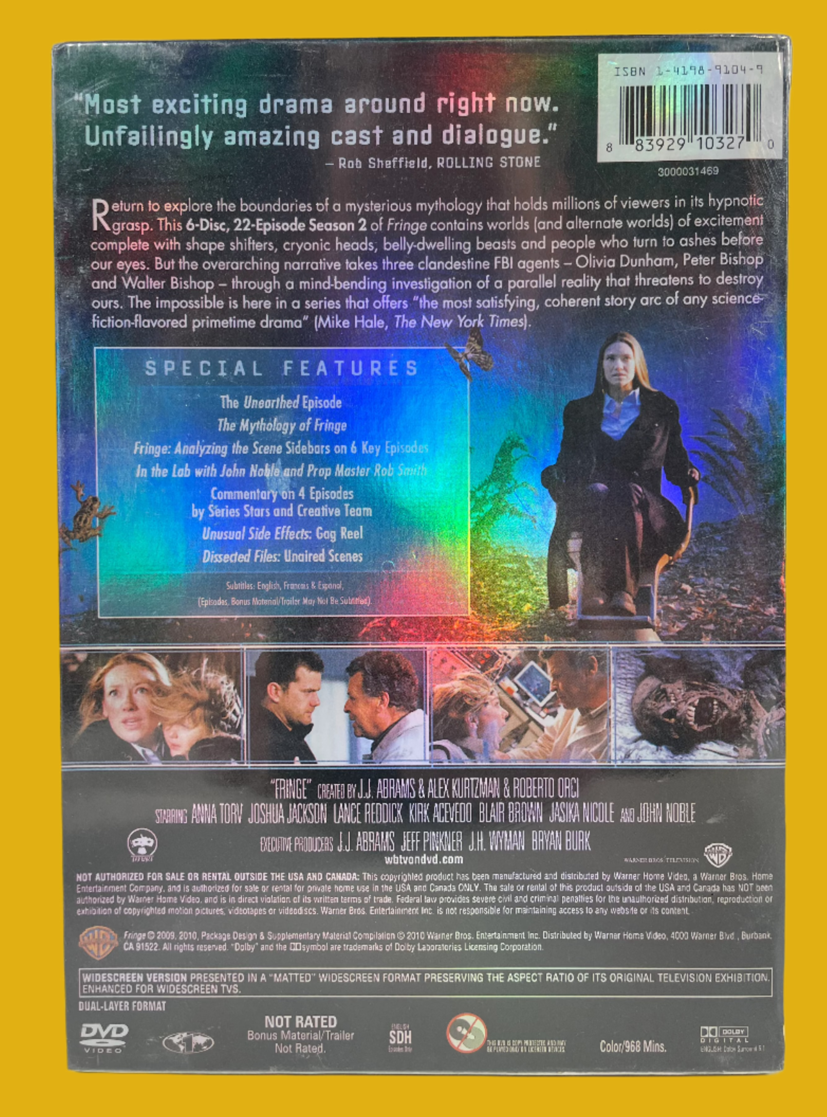 Fringe – The Complete Second Season (DVD, 6-Disc Set, J.J. Abrams, Sci-Fi)