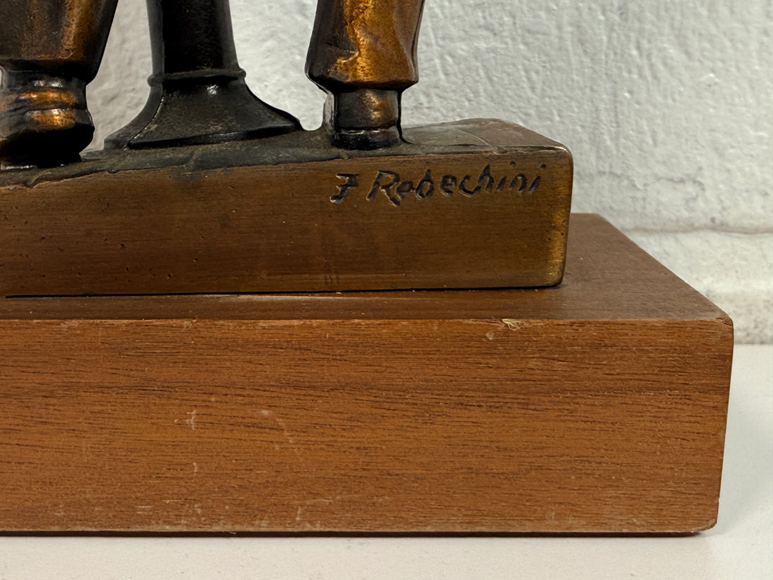 Statue/Trophée Vintage, Finition Bronze, Représentant une Roue de Bateau (Barre de Marin), 1969, 24 cm