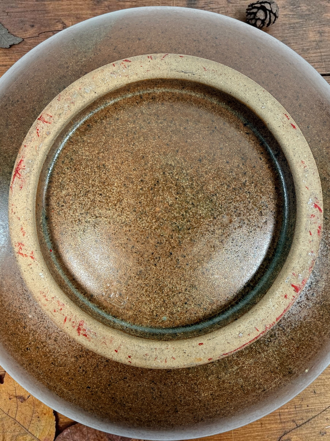 Vintage Canadian studio pottery stoneware bowl with earthy brown glaze and handmade rustic modern design. Ideal centerpiece or functional décor piece.