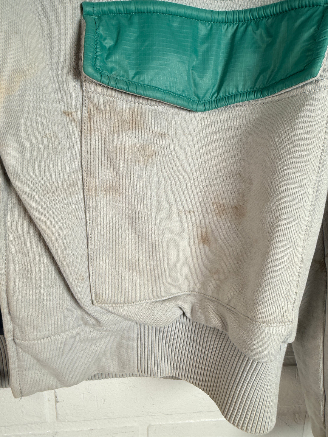 Adidas Star Wars Boba Fett jacket with tactical design and embroidered logos. Pre-owned with visible staining, priced for value and everyday wear appeal.
