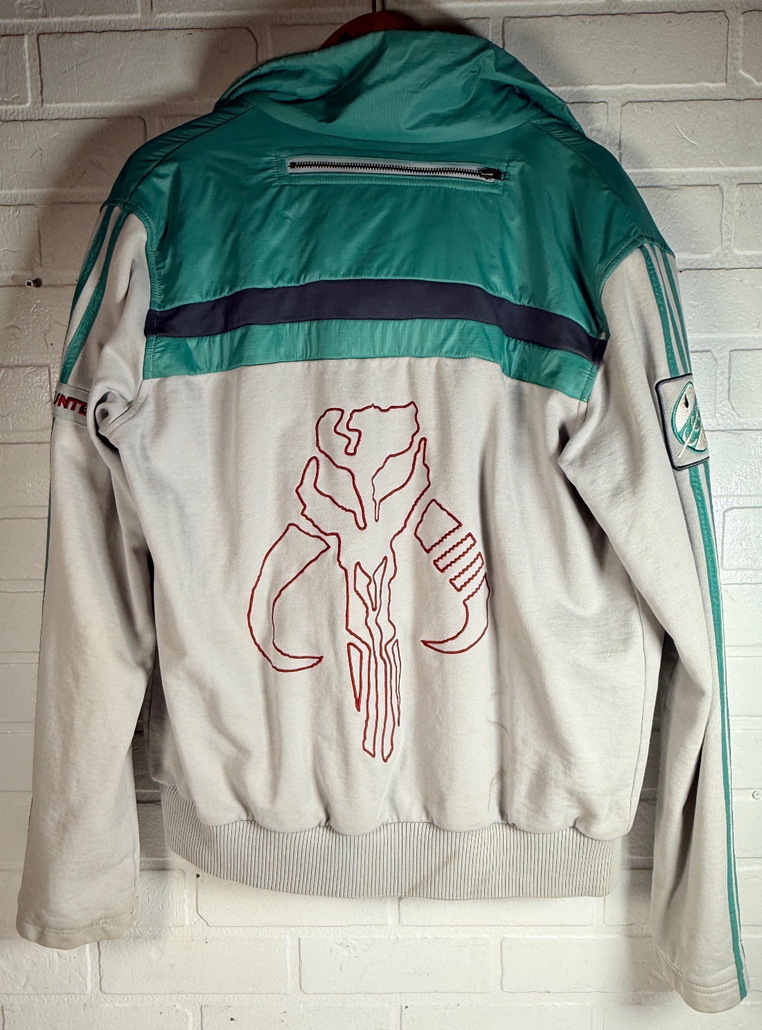 Adidas Star Wars Boba Fett Jacket, Tactical Zip Up, Stained. Size M