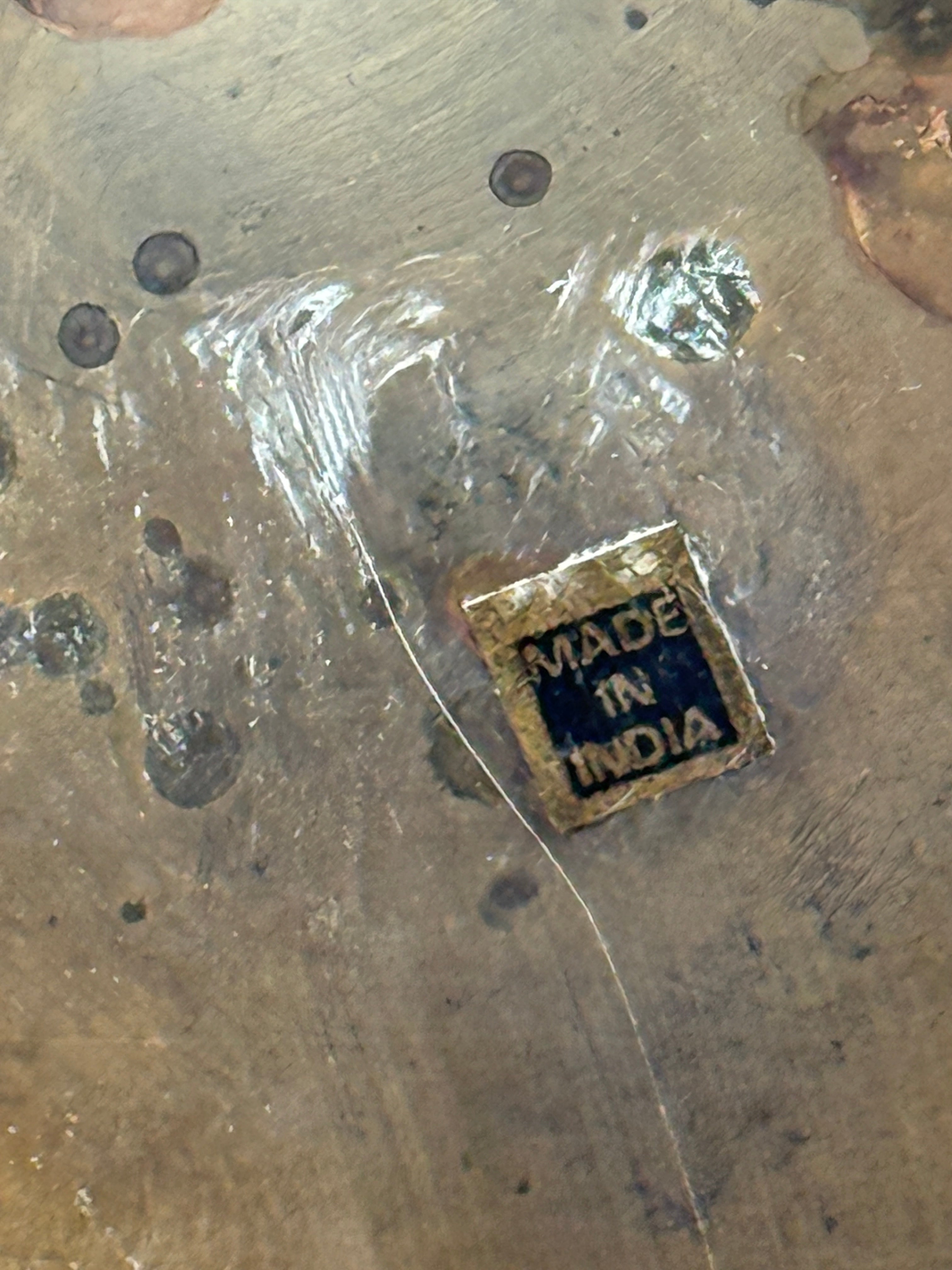 Vintage Mid-Century Brass Ring Planter – Made in India