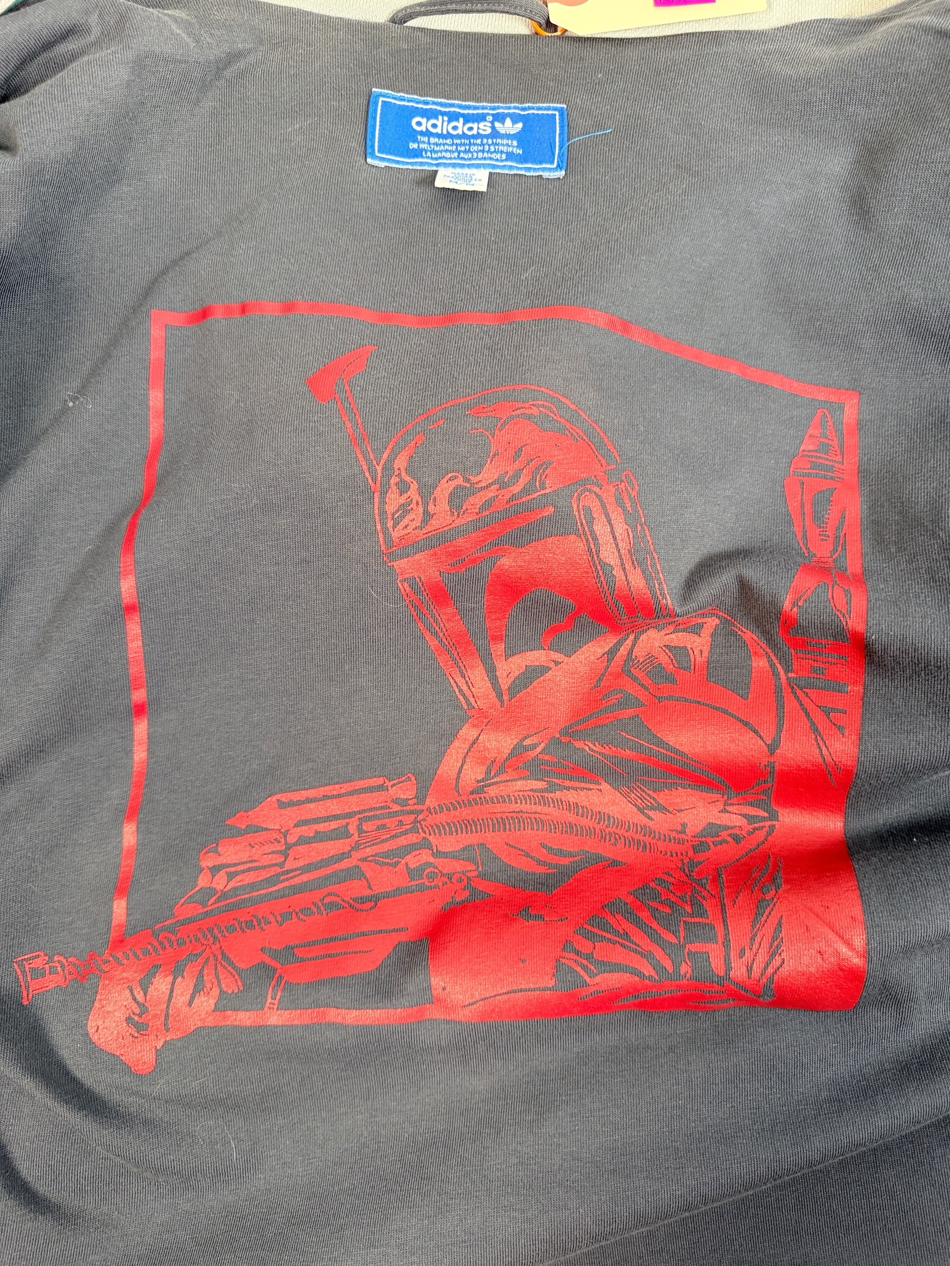 Adidas Star Wars Boba Fett Jacket, Tactical Zip Up, Stained. Size M