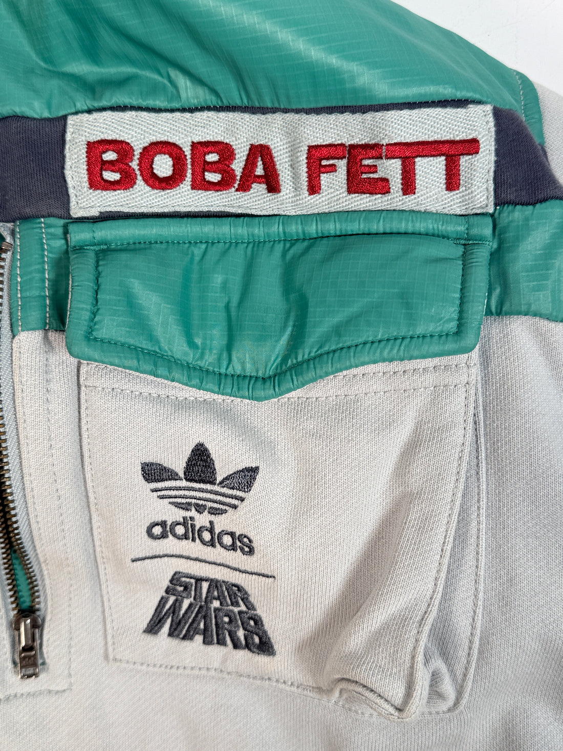 Adidas Star Wars Boba Fett Jacket, Tactical Zip Up, Stained. Size M