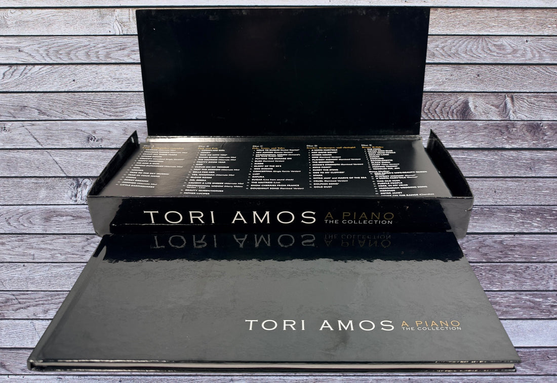 Complete Tori Amos A Piano The Collection 5CD deluxe Rhino box set with piano-key packaging and bonus B-sides in very good condition.