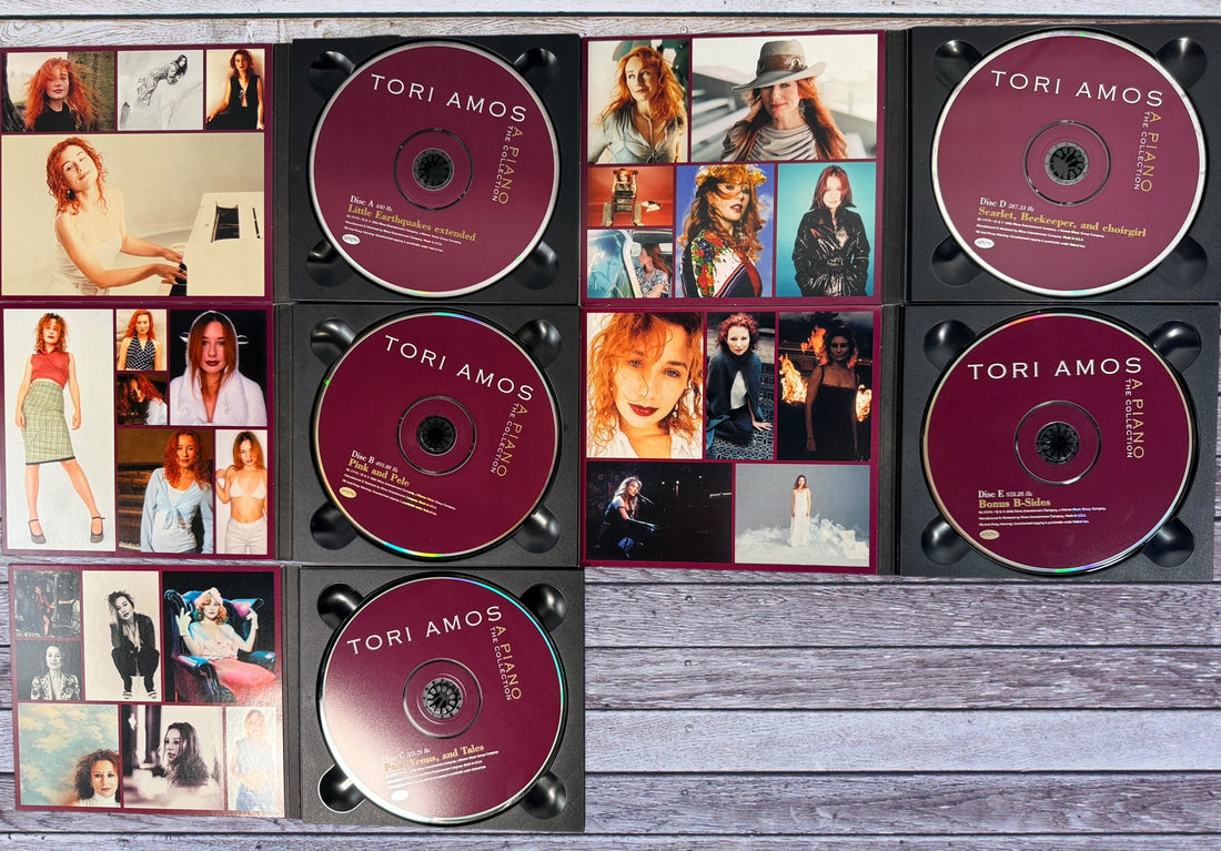 Complete Tori Amos A Piano The Collection 5CD deluxe Rhino box set with piano-key packaging and bonus B-sides in very good condition.