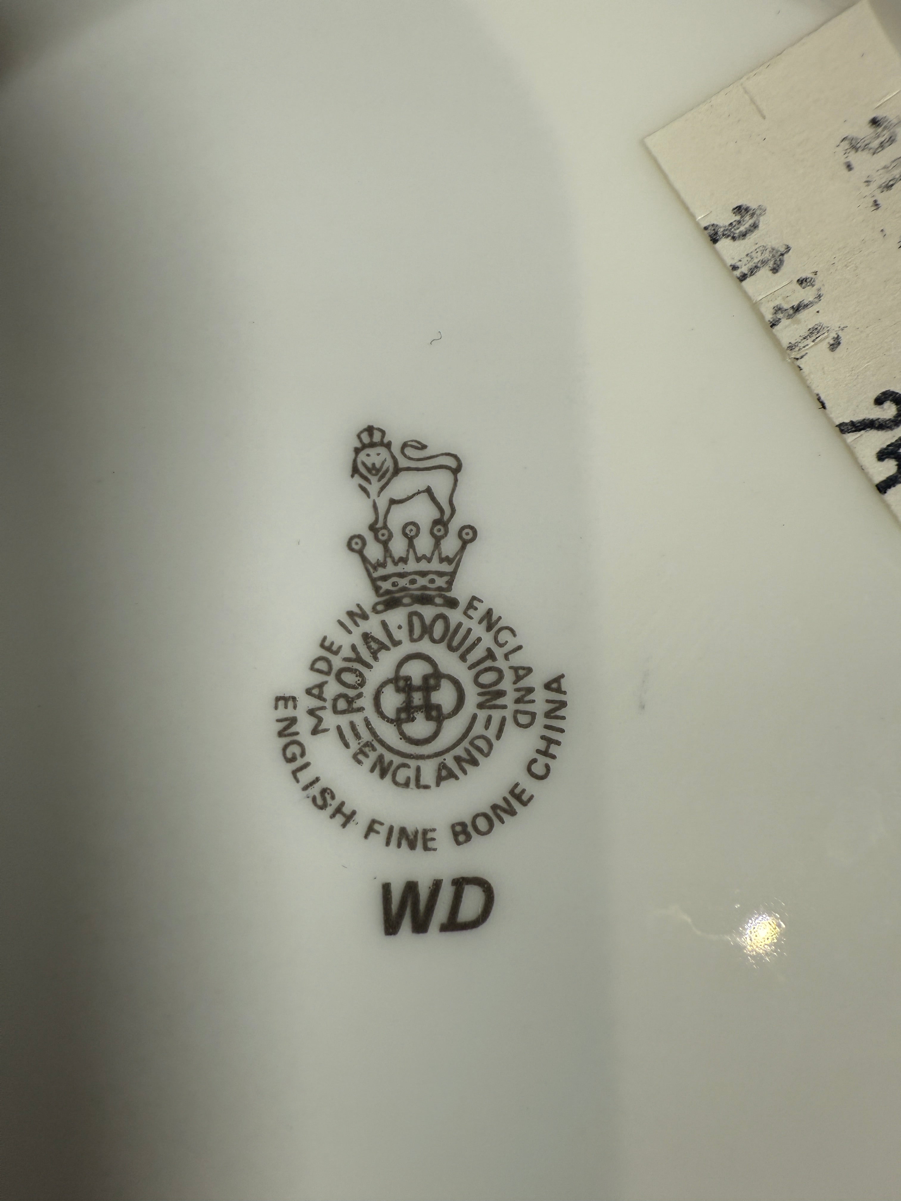 Ensemble de sous-verres en porcelaine anglaise Royal Doulton Repton « Wardair / WD » vintage des années 1950 – 10 pièces