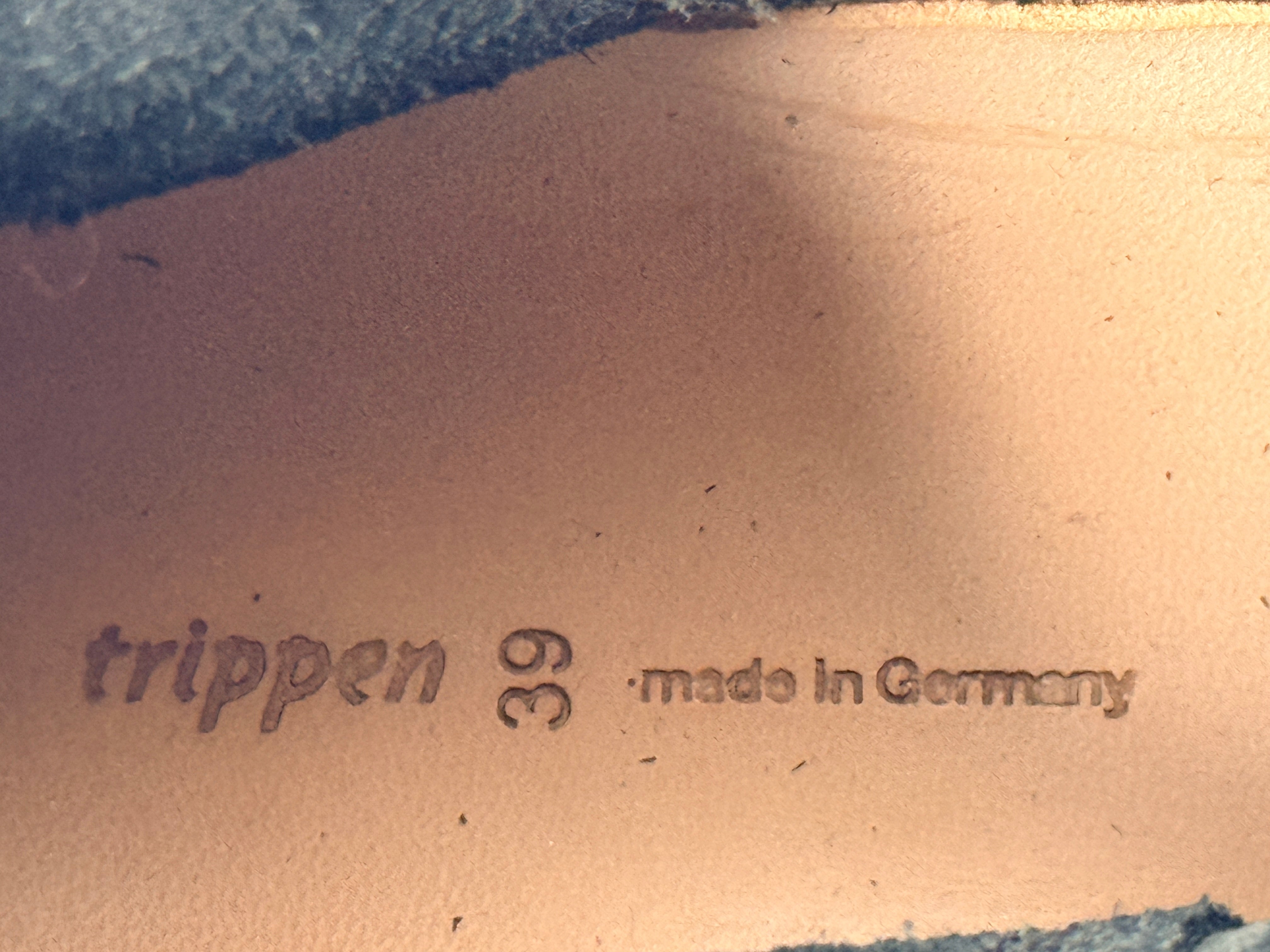 Bottines Trippen Glück plateforme, cuir noir, taille EU 39.