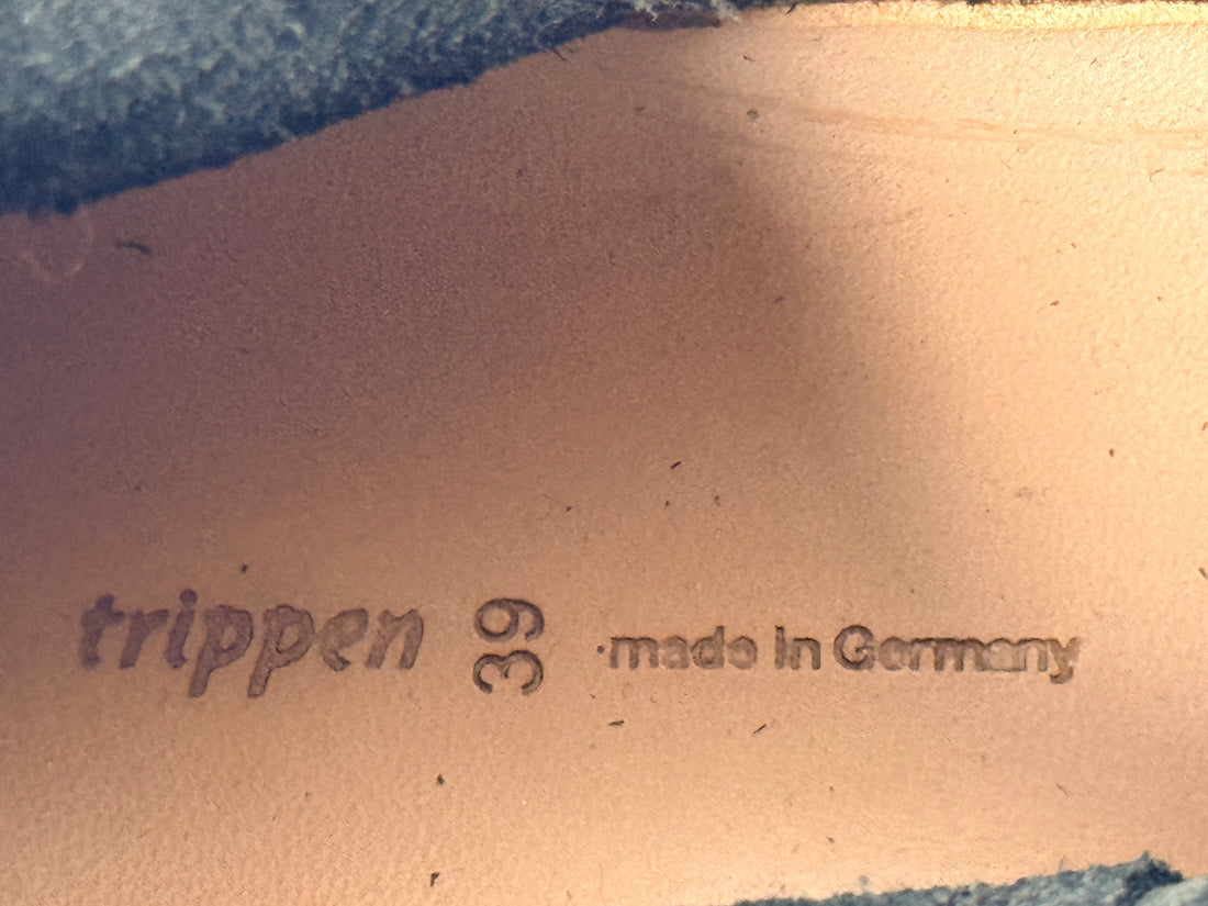Bottines Trippen Glück plateforme, cuir noir, taille EU 39.