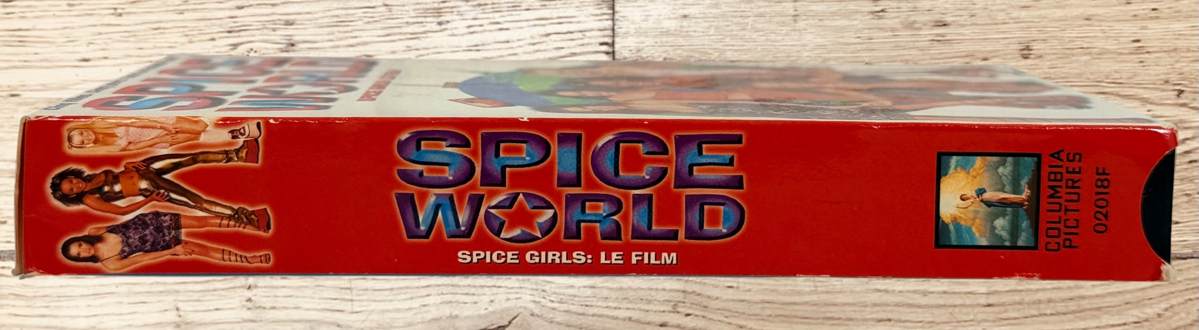 Original 1998 Spice World VHS French Canadian release featuring the Spice Girls. Rare Y2K pop culture collectible with original artwork and tape.