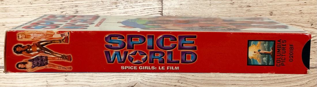 Original 1998 Spice World VHS French Canadian release featuring the Spice Girls. Rare Y2K pop culture collectible with original artwork and tape.