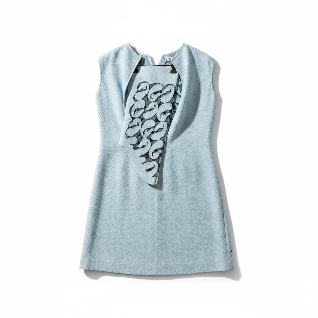 Robe de cocktail Mod années 60, Susan Vermes Montréal, tricot métallisé.