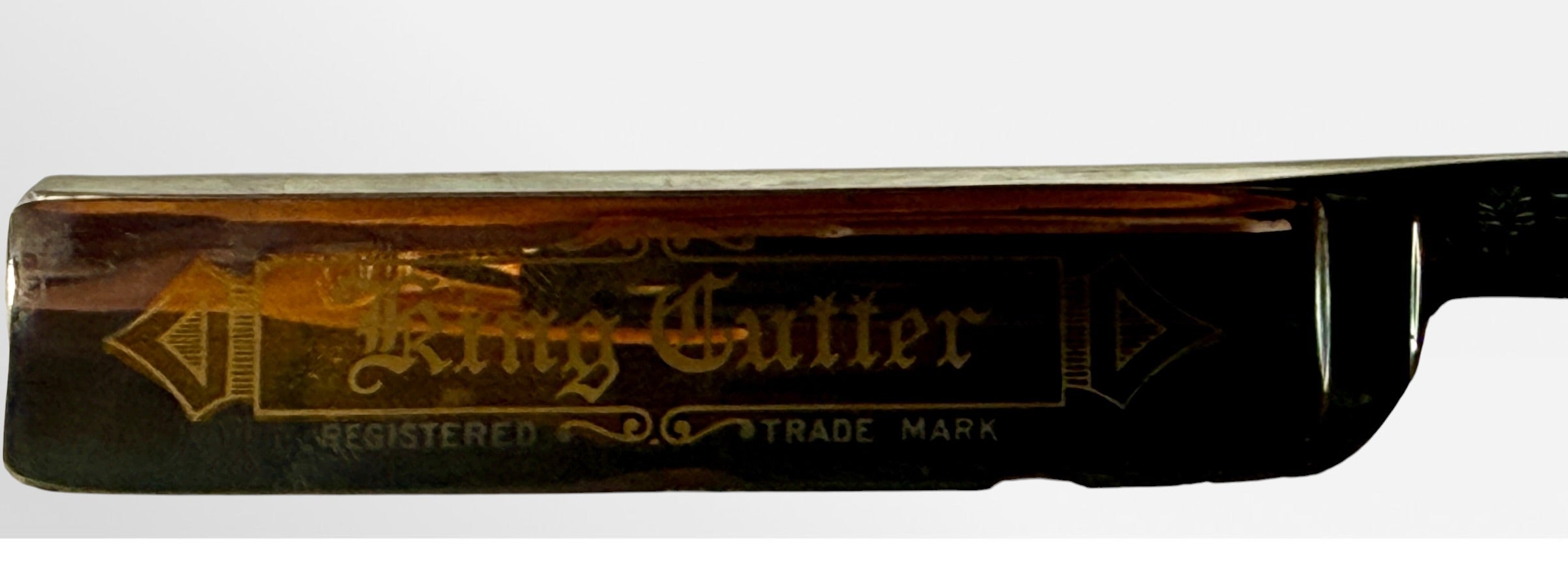 Antique H. Boker King Cutter straight razor with original case, made in Solingen Germany. Classic Tree Brand collectible barber razor.