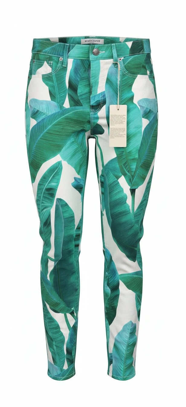 Jean skinny imprimé tropical Marciano, Tahiti tropical, Taille 29.