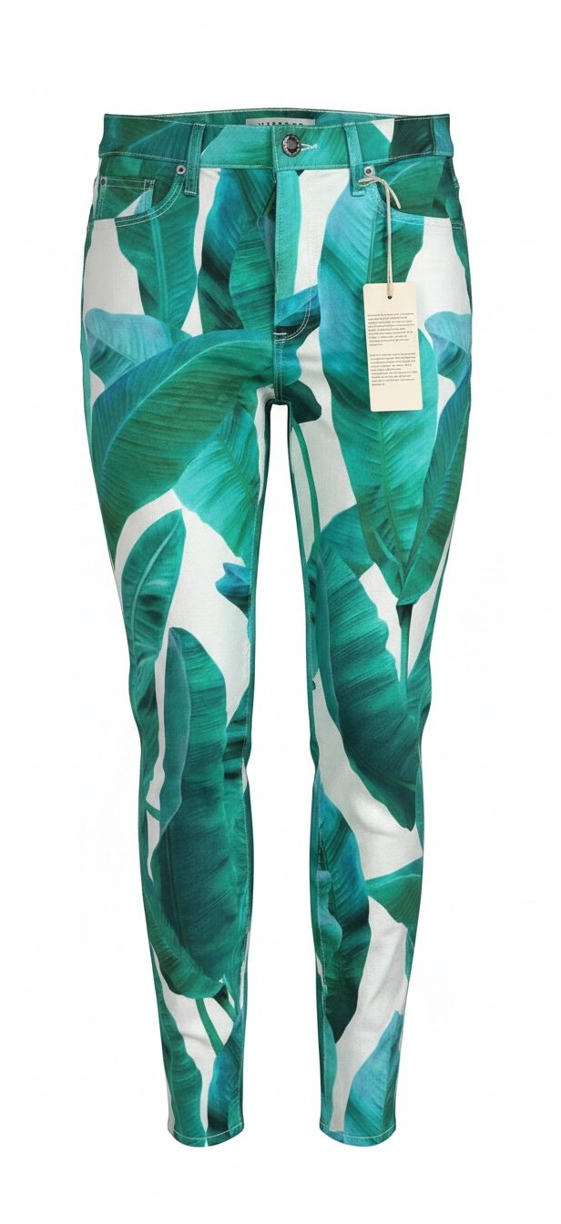 Jean skinny imprimé tropical Marciano, Tahiti tropical, Taille 29.