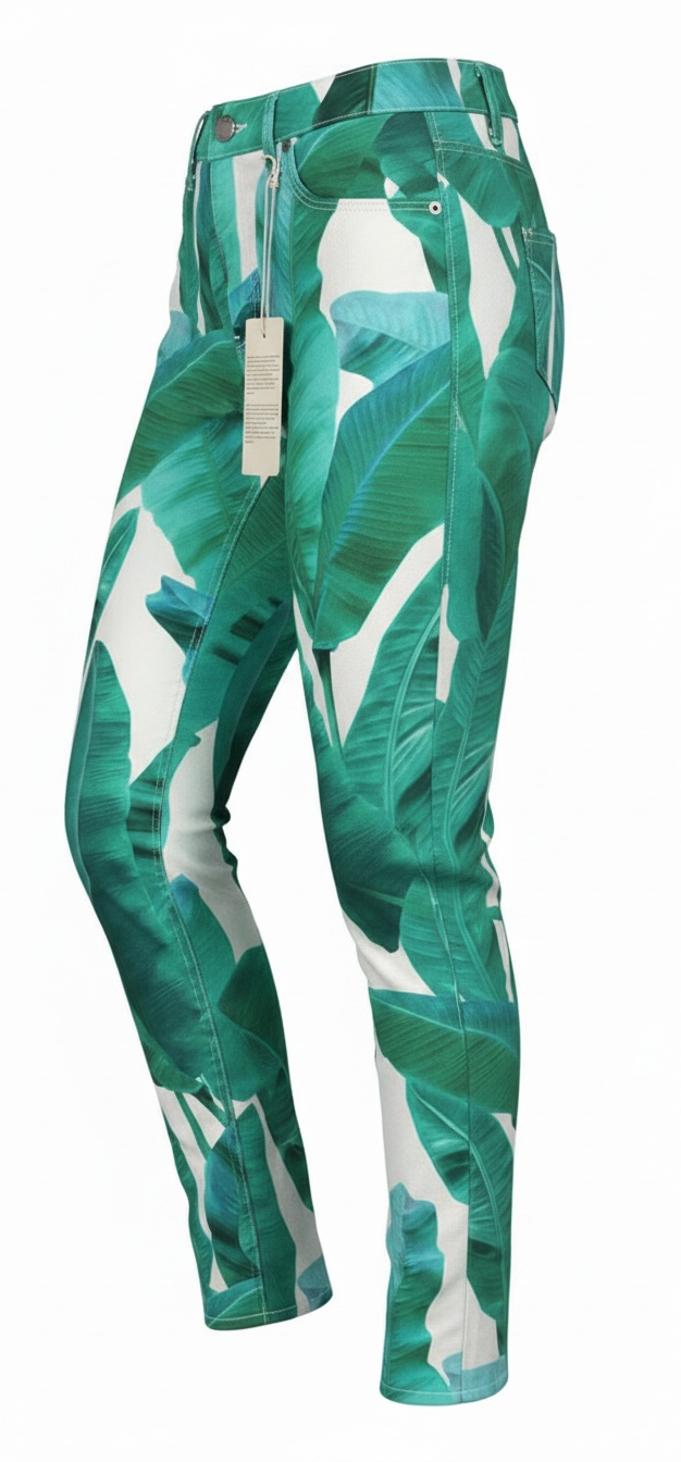 Jean skinny imprimé tropical Marciano, Tahiti tropical, Taille 29.