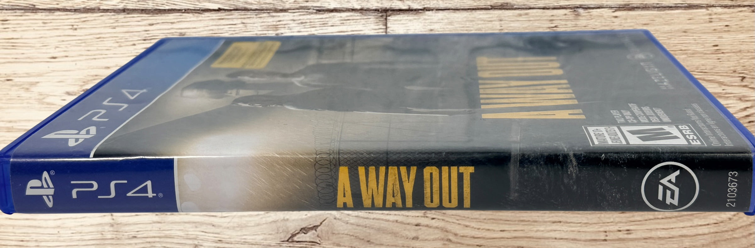 Complete PS4 copy of A Way Out co-op adventure game with case, artwork, insert, and original disc included.