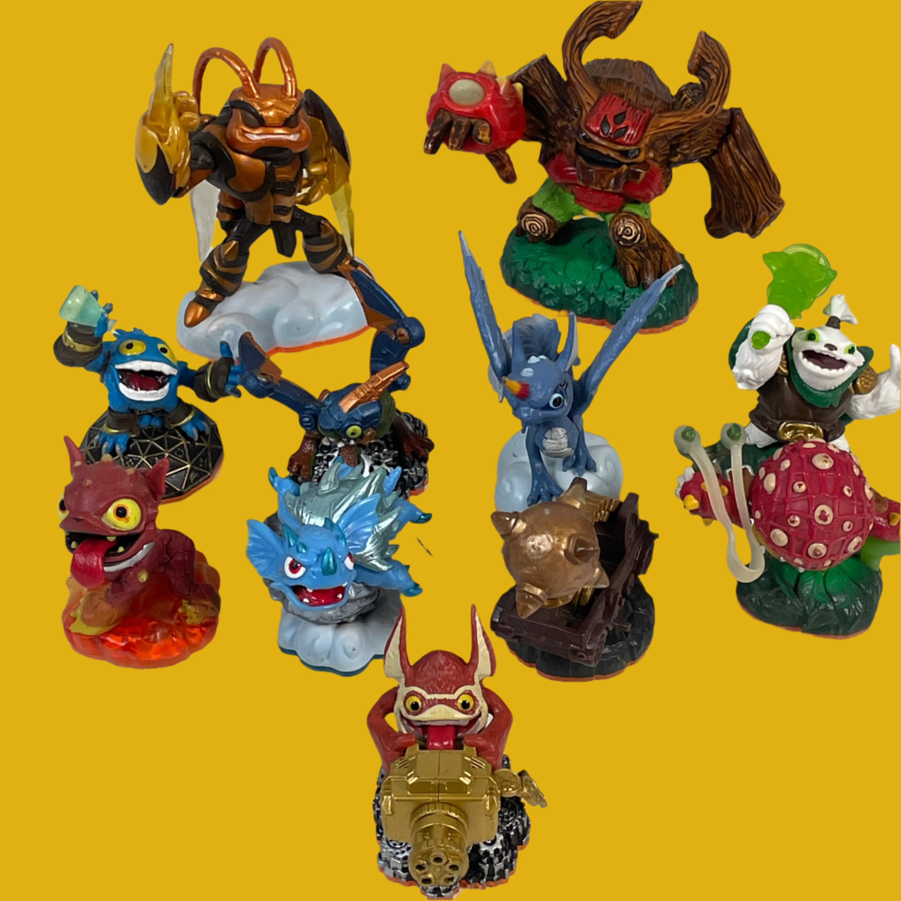 Lot Activision Skylanders – Entièrement fonctionnel – 11 figurines – Superbe mélange d'éléments et de séries