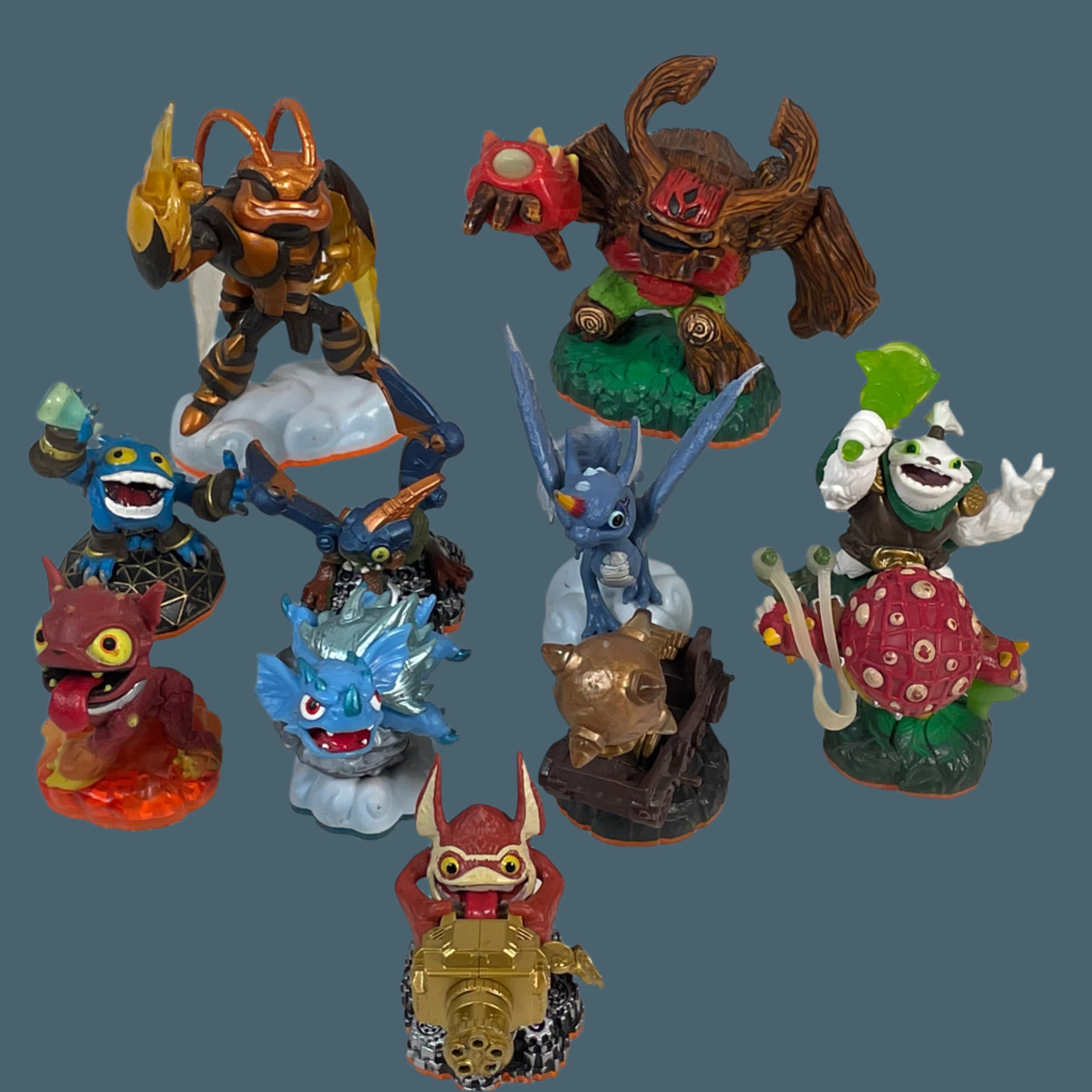 Lot Activision Skylanders – Entièrement fonctionnel – 11 figurines – Superbe mélange d'éléments et de séries