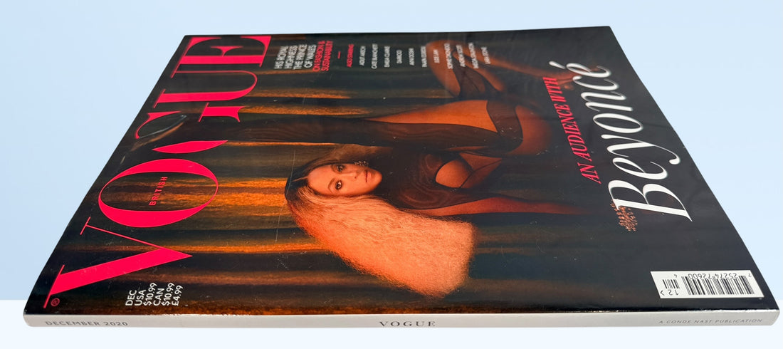 British Vogue December 2020 magazine featuring Beyoncé Knowles and Edward Enninful with fashion editorials and celebrity features.